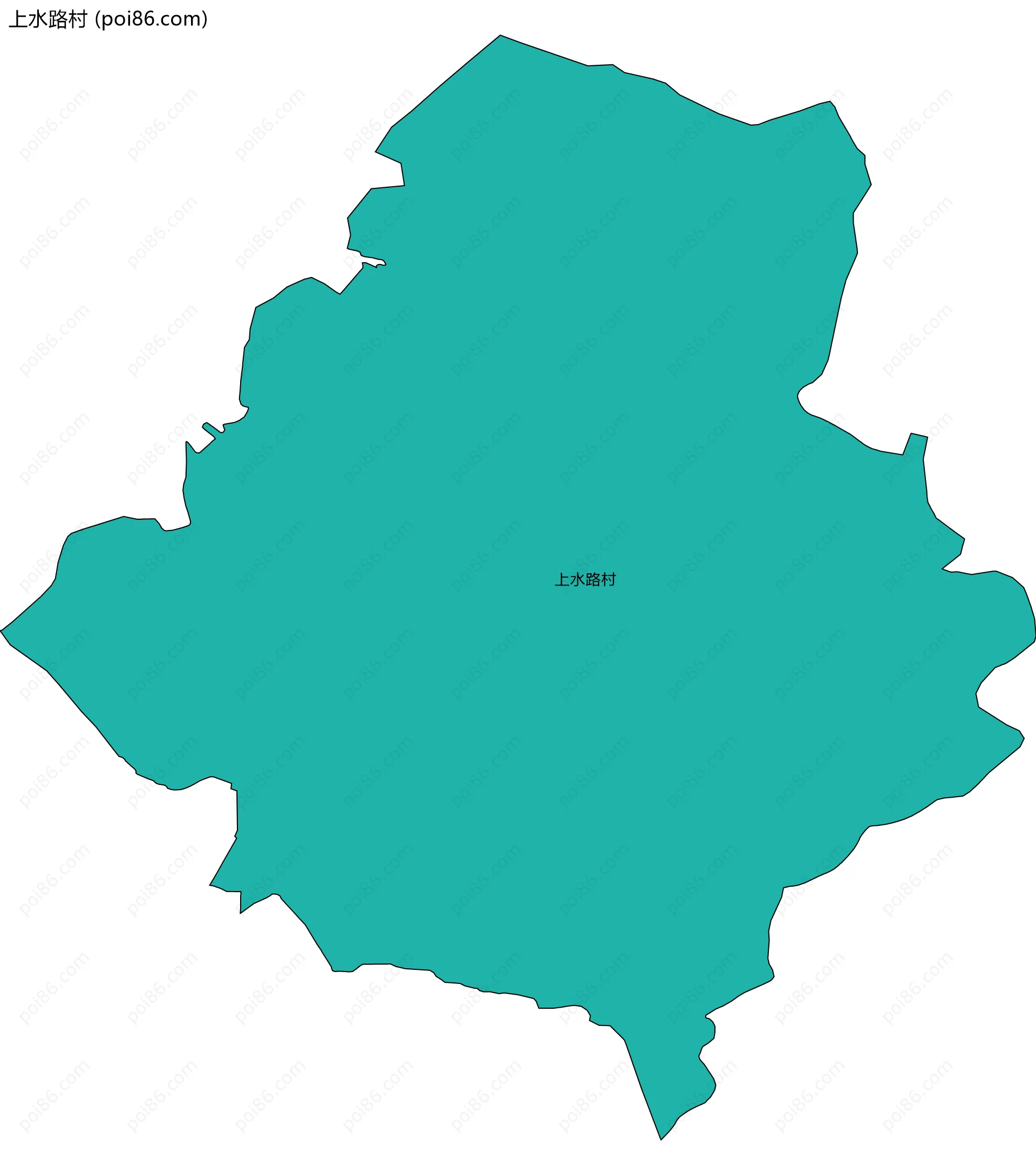 上水路村边界地图