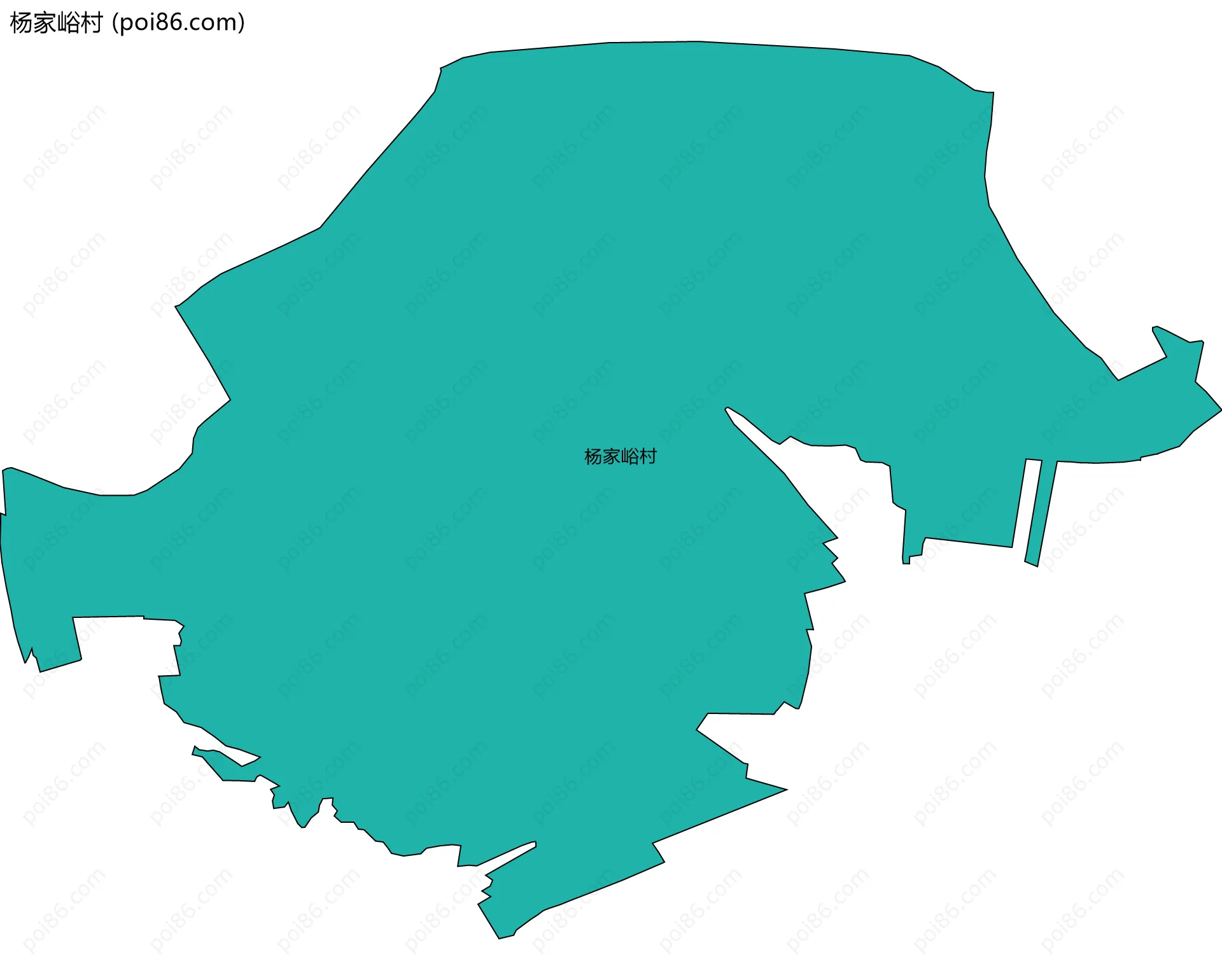 杨家峪村边界地图