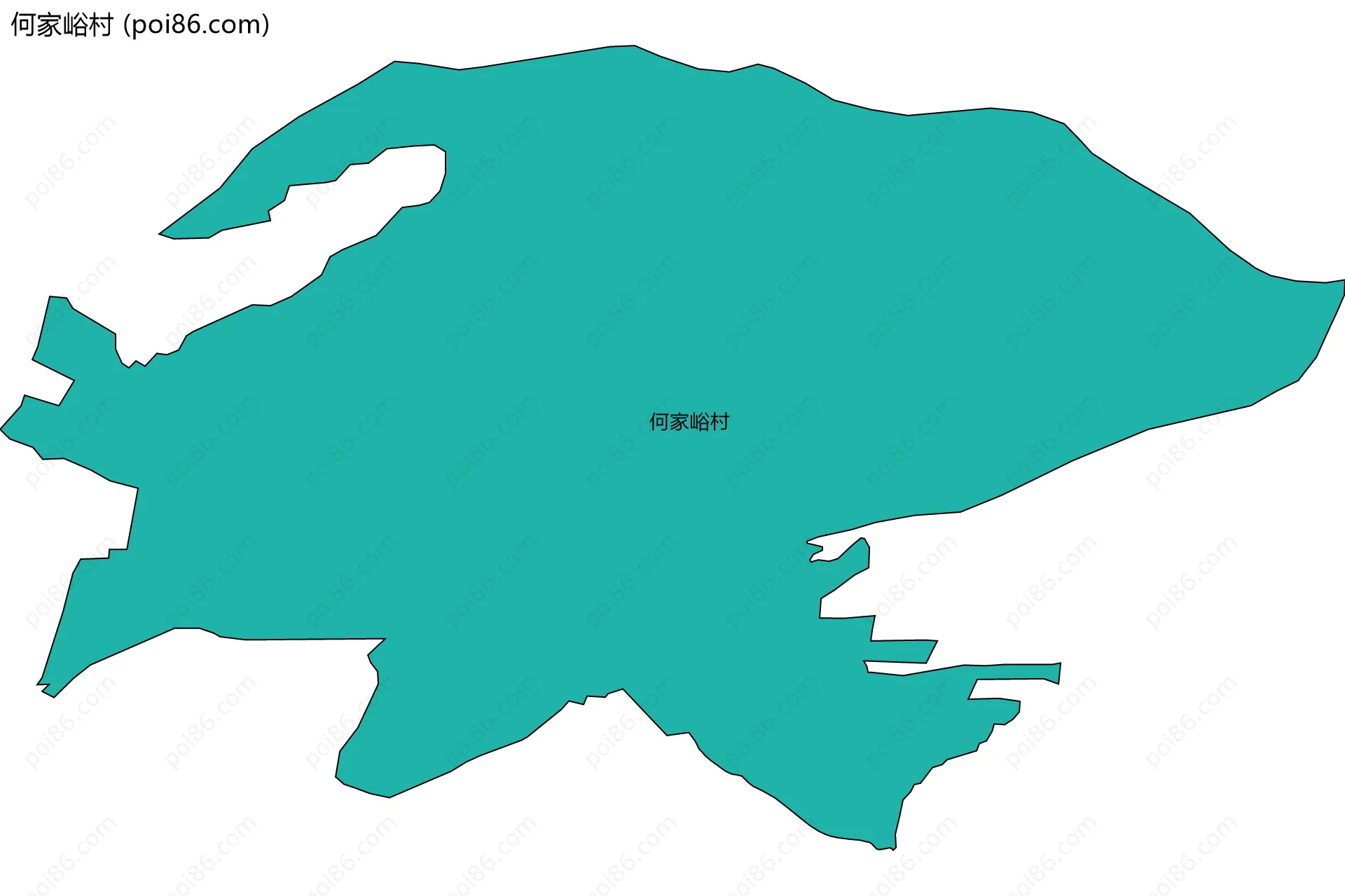 何家峪村边界地图