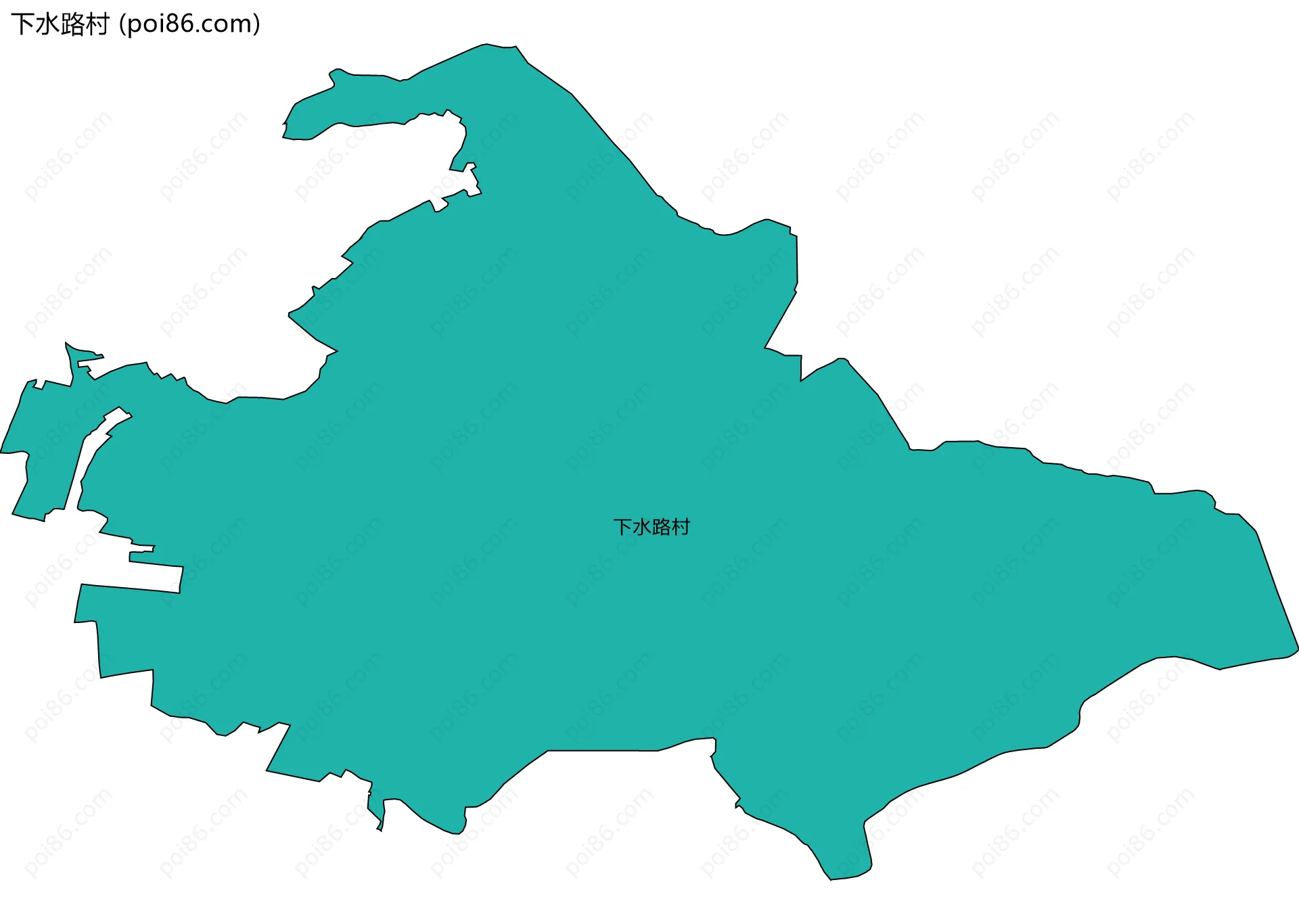 下水路村边界地图