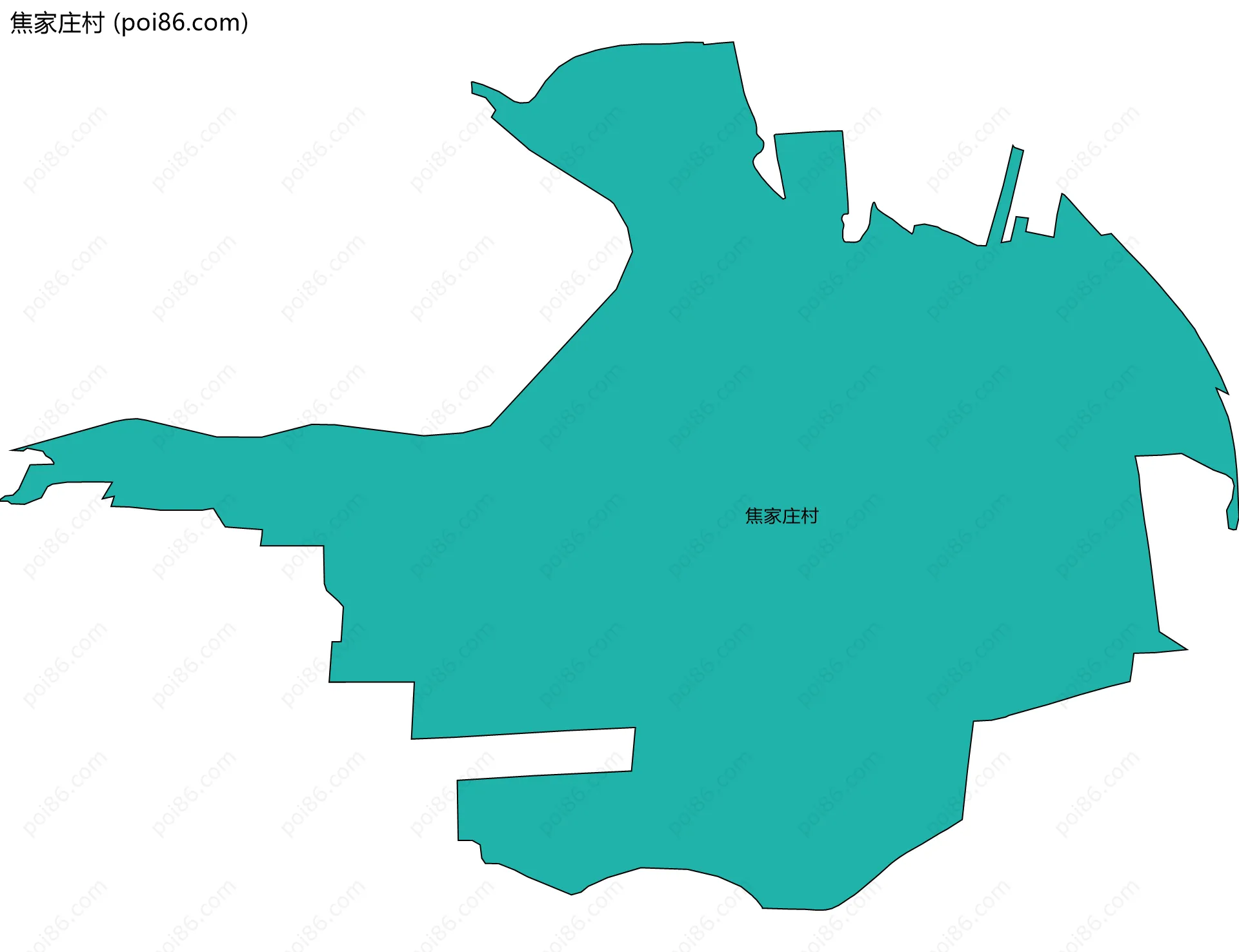 焦家庄村边界地图