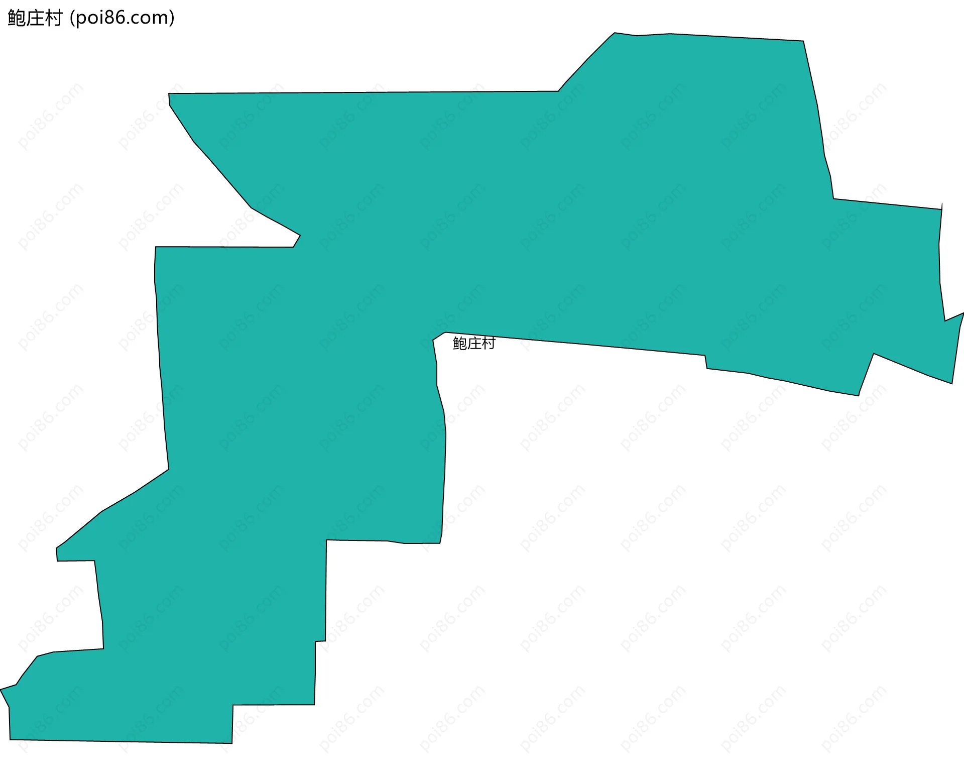 鲍庄村边界地图