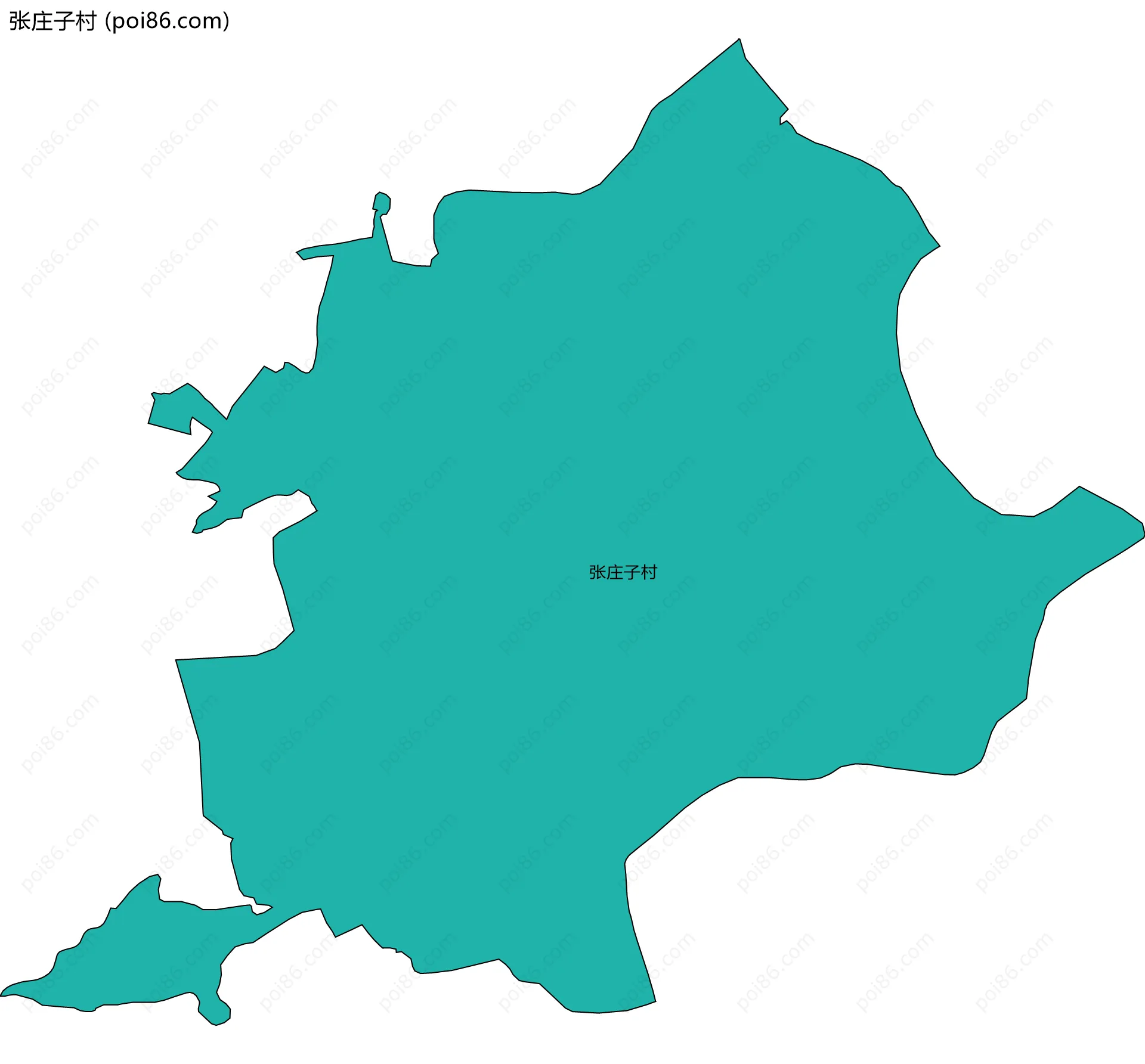 张庄子村边界地图