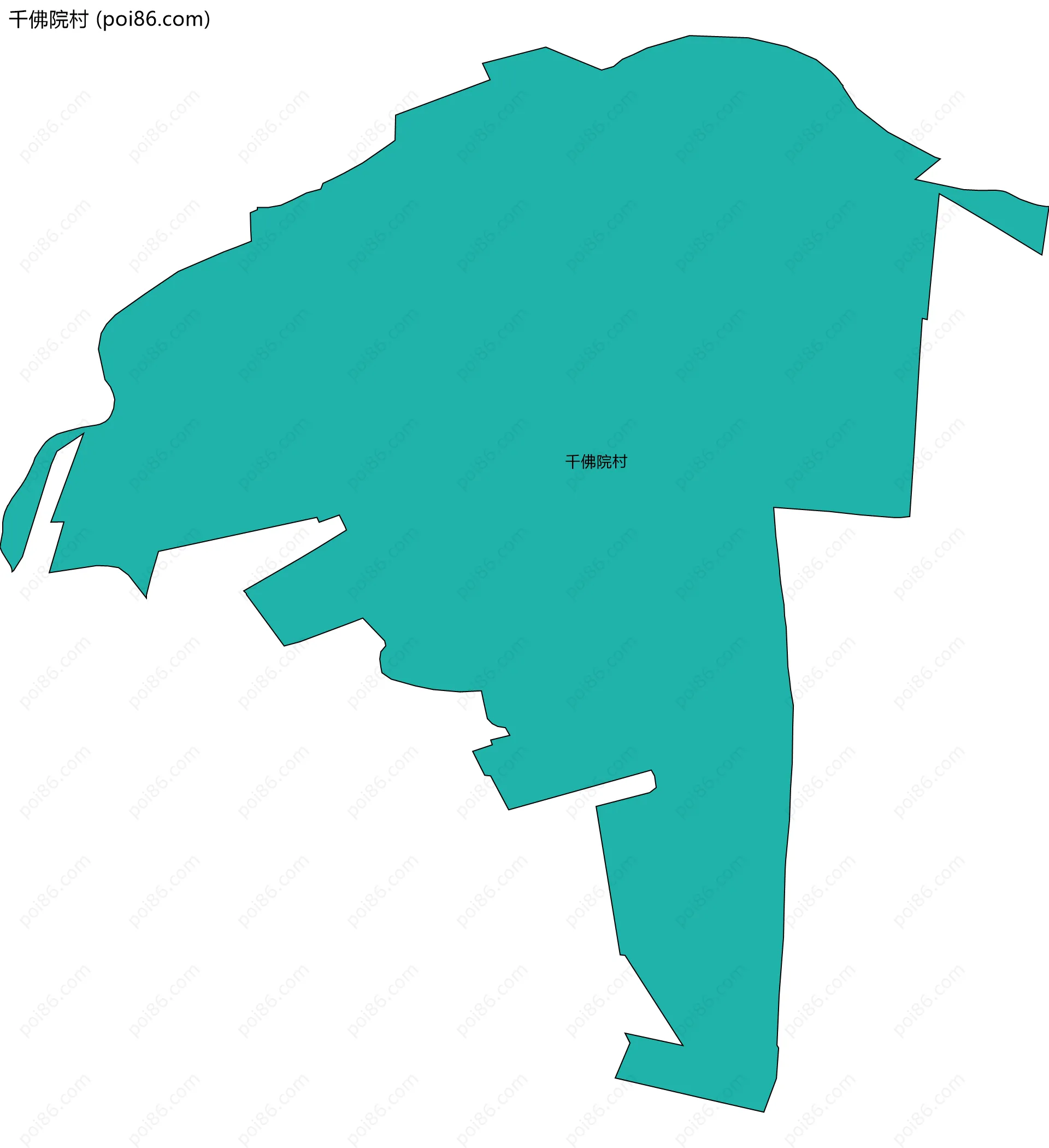 千佛院村边界地图