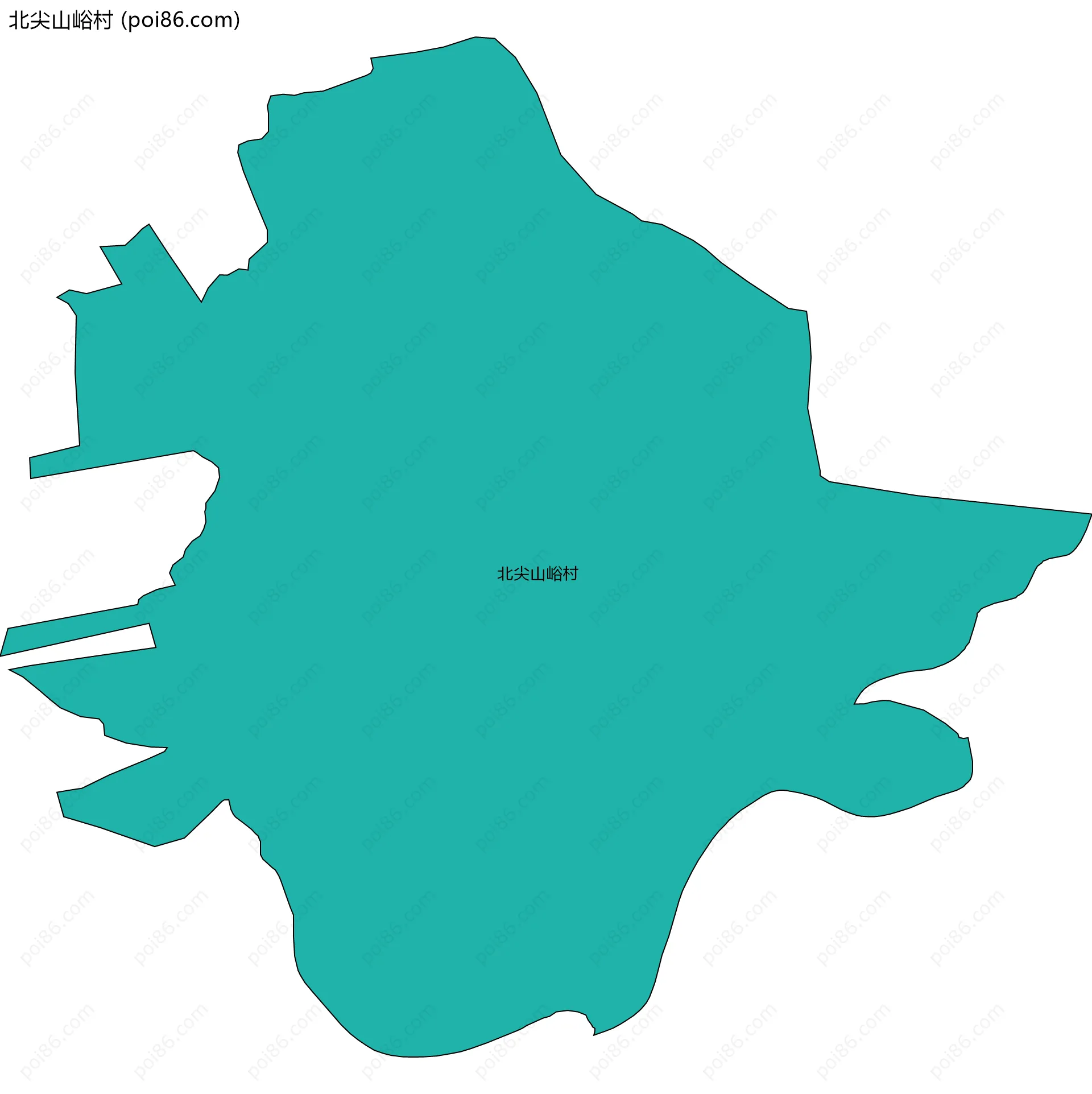 北尖山峪村边界地图