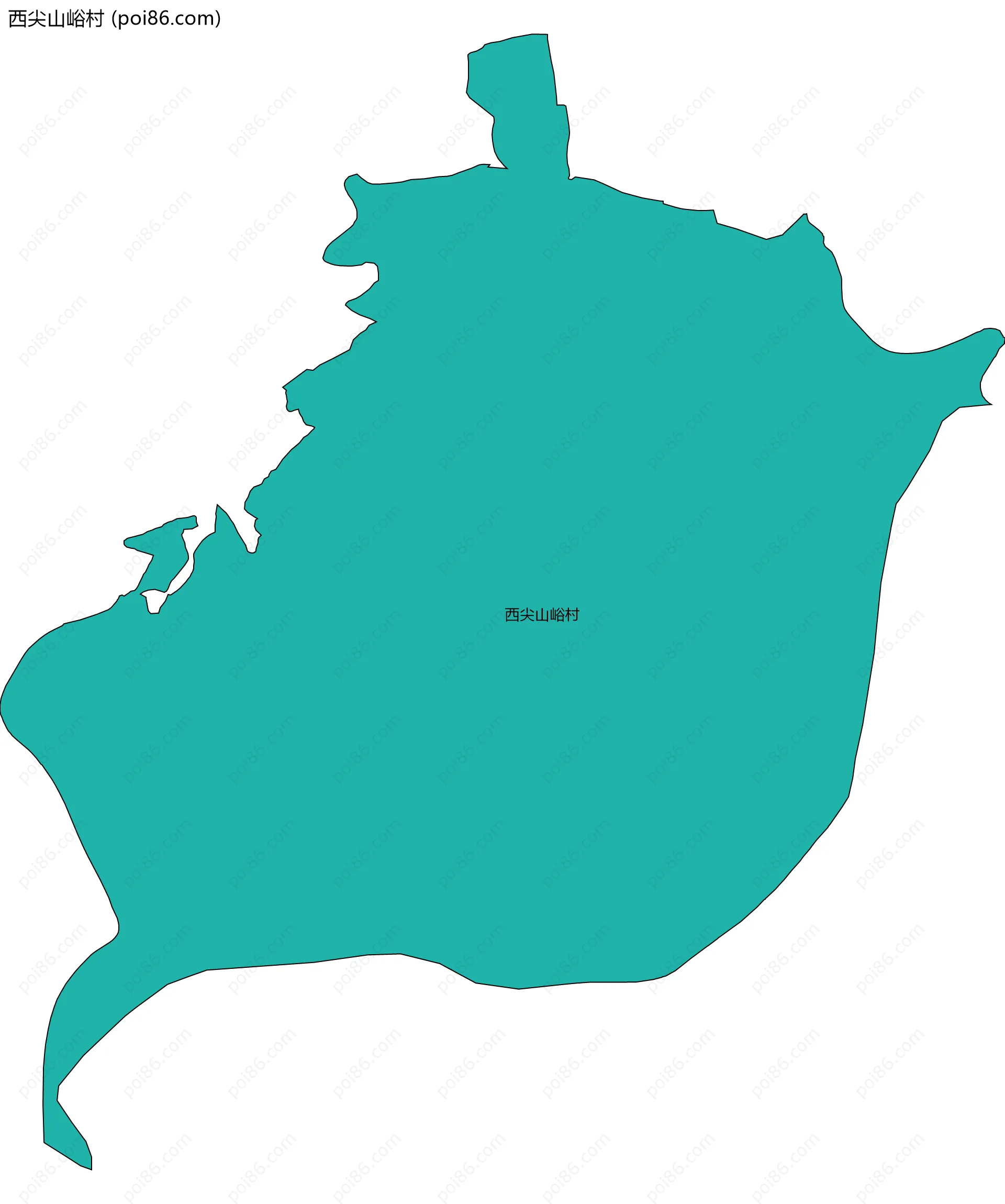 西尖山峪村边界地图