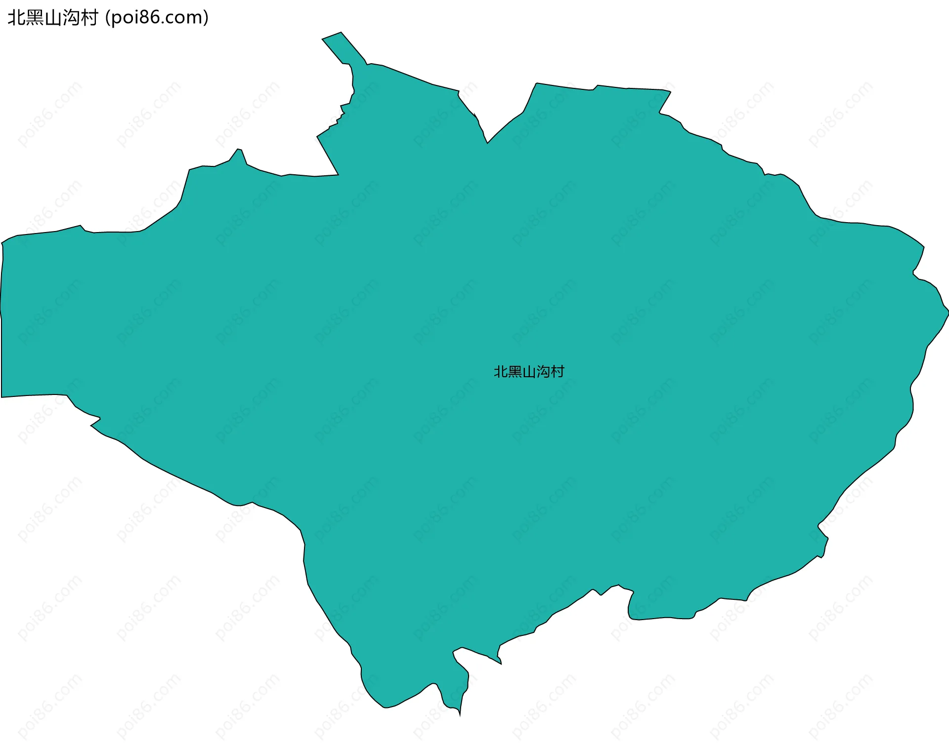 北黑山沟村边界地图