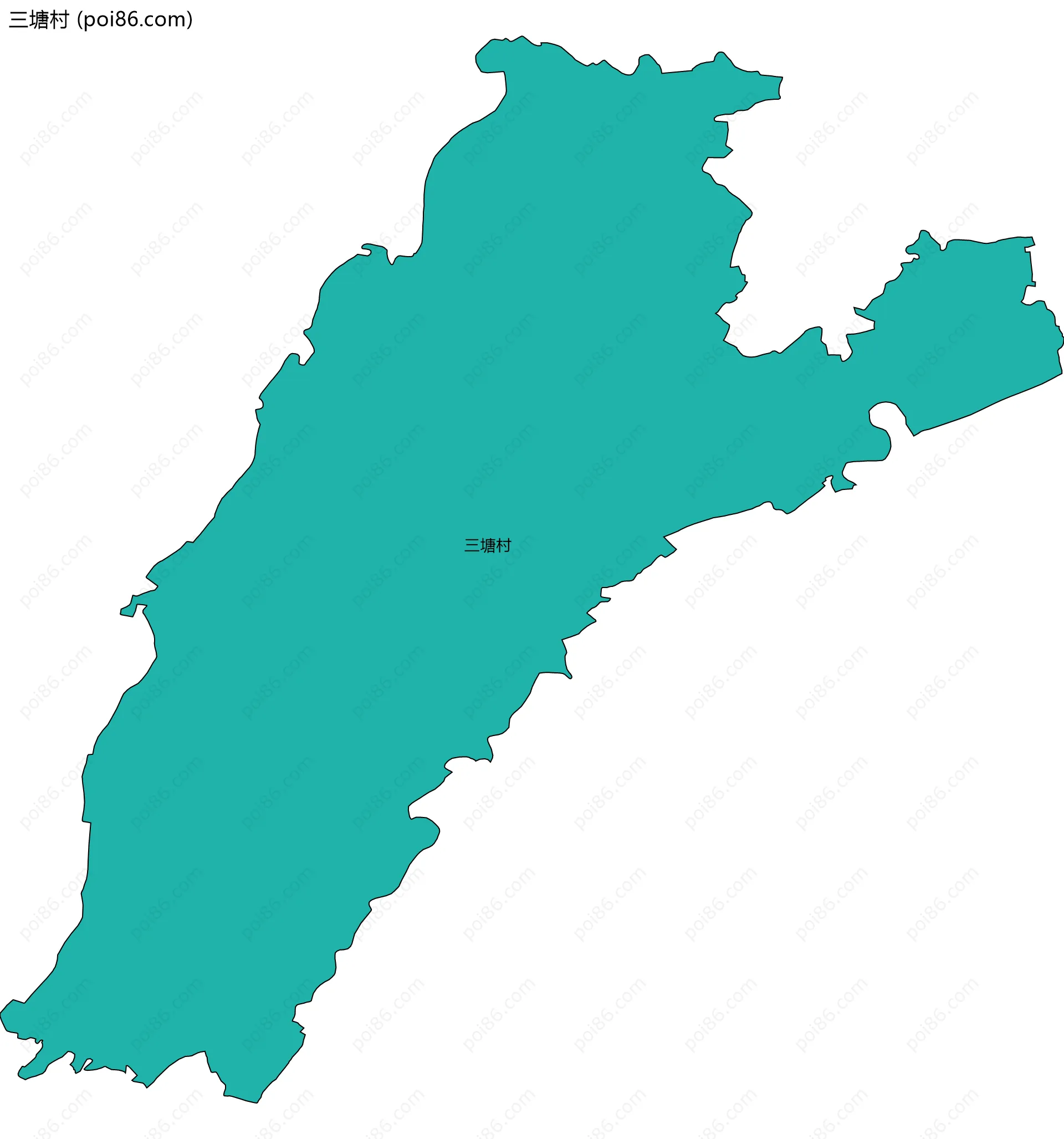 三塘村边界地图