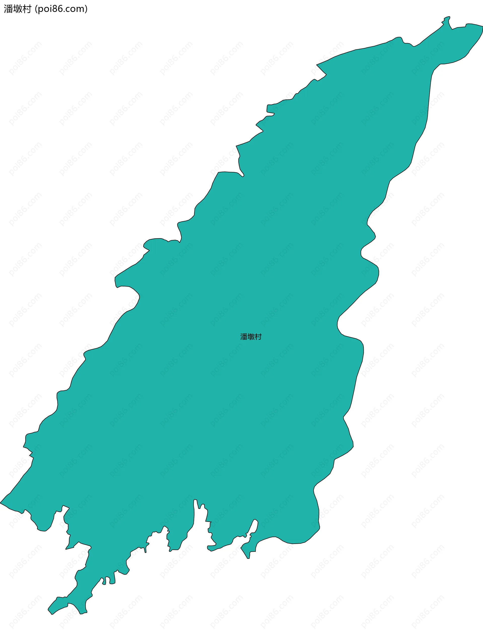 潘墩村边界地图