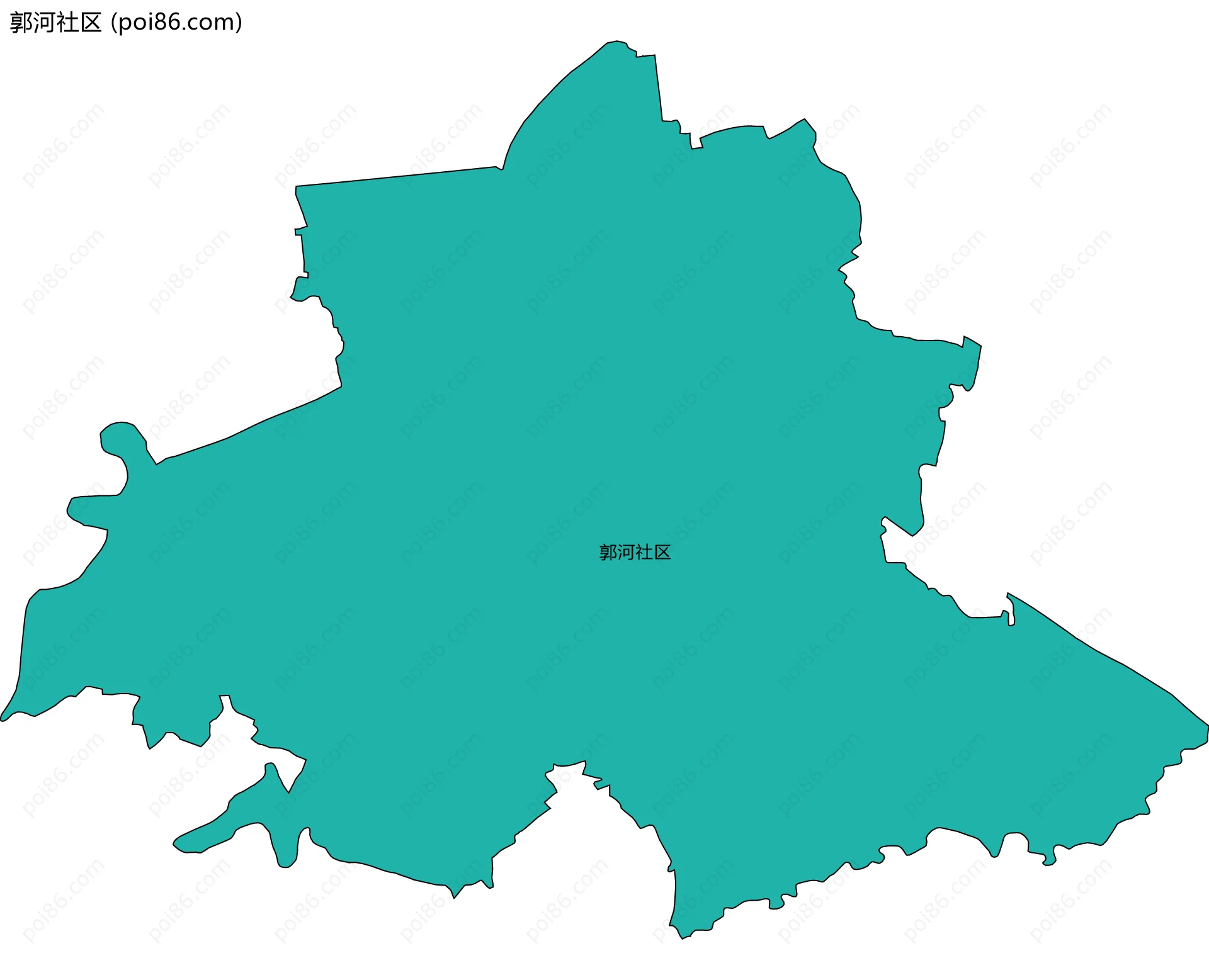 郭河社区边界地图