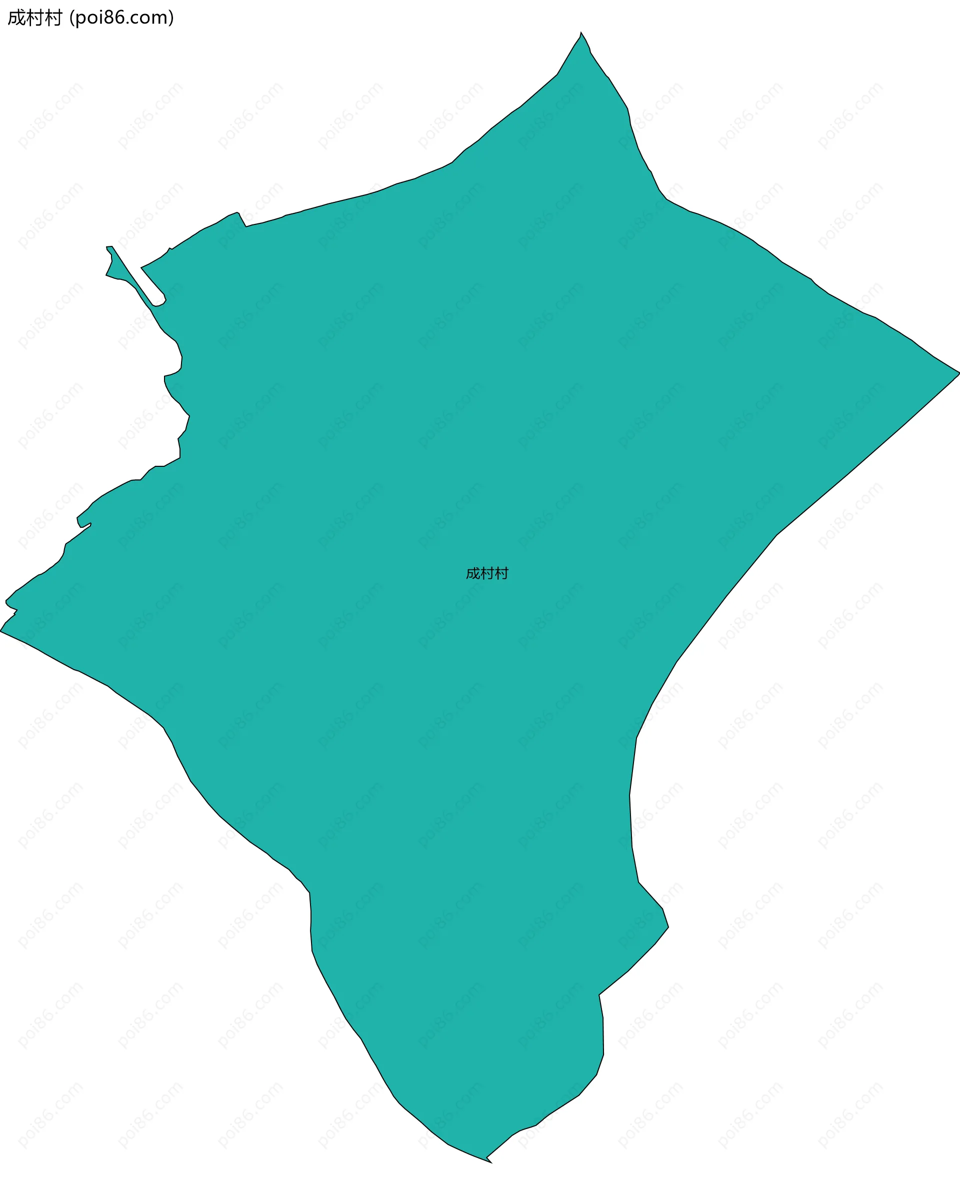 成村村边界地图