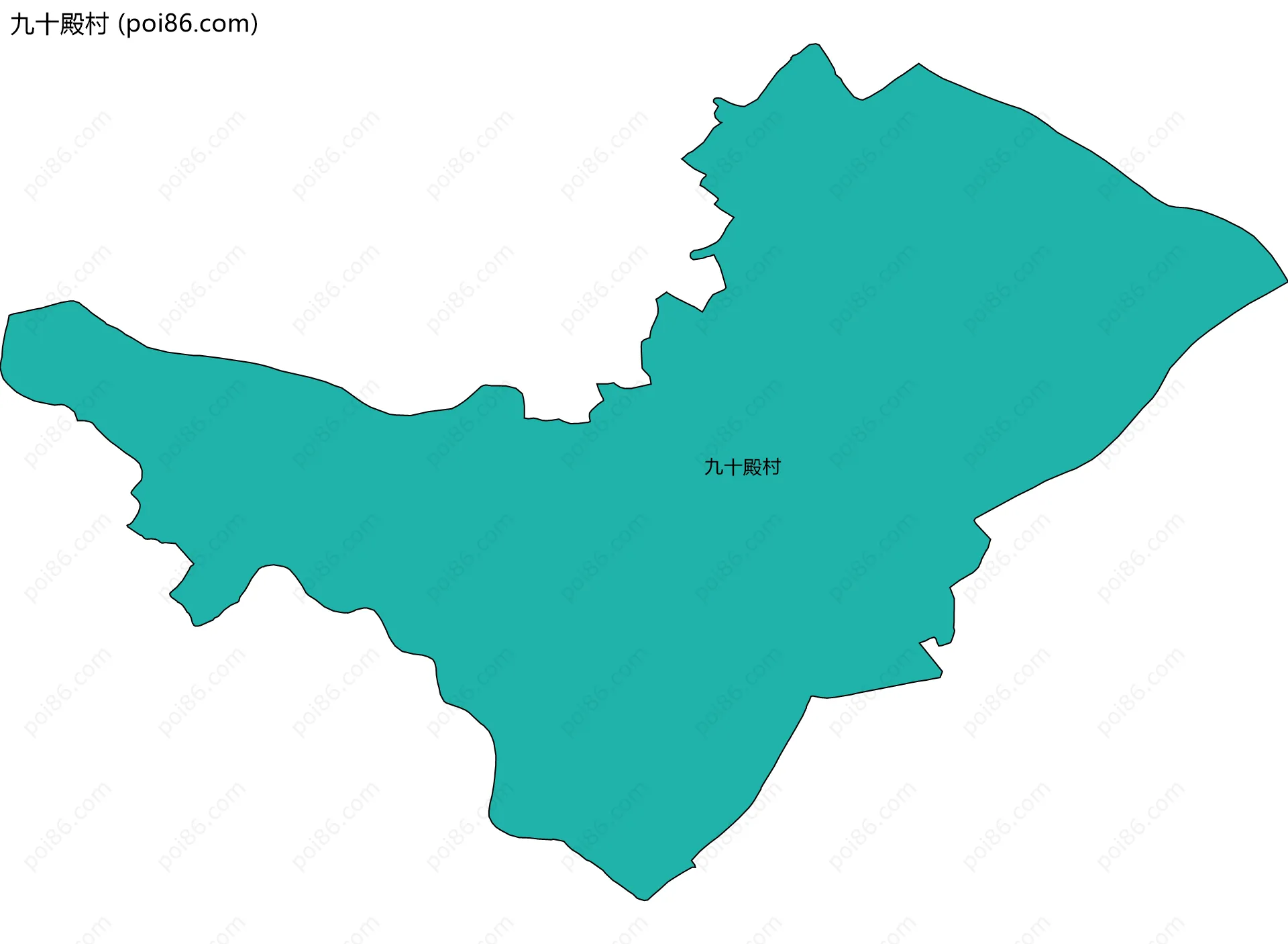 九十殿村边界地图