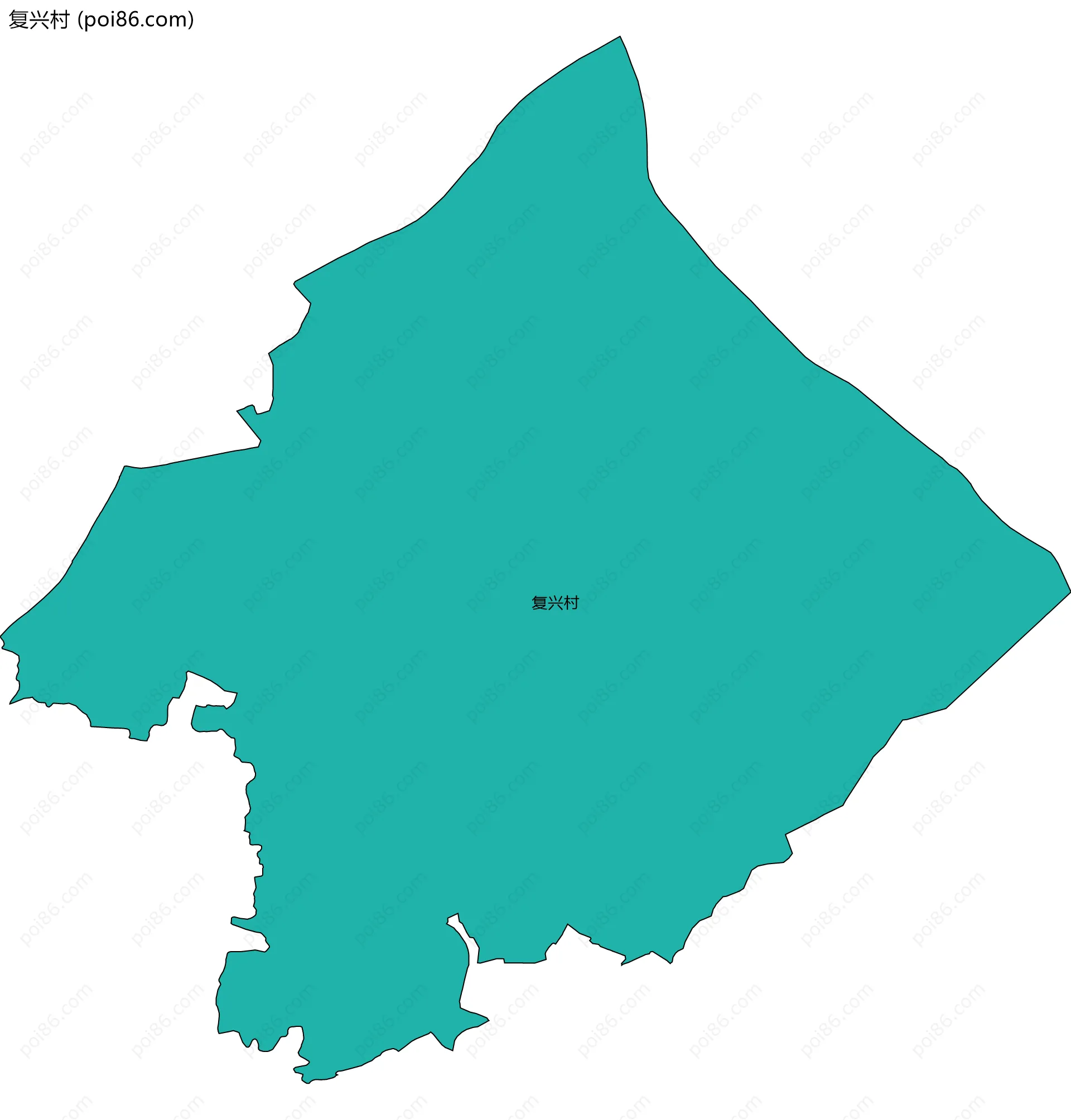 复兴村边界地图