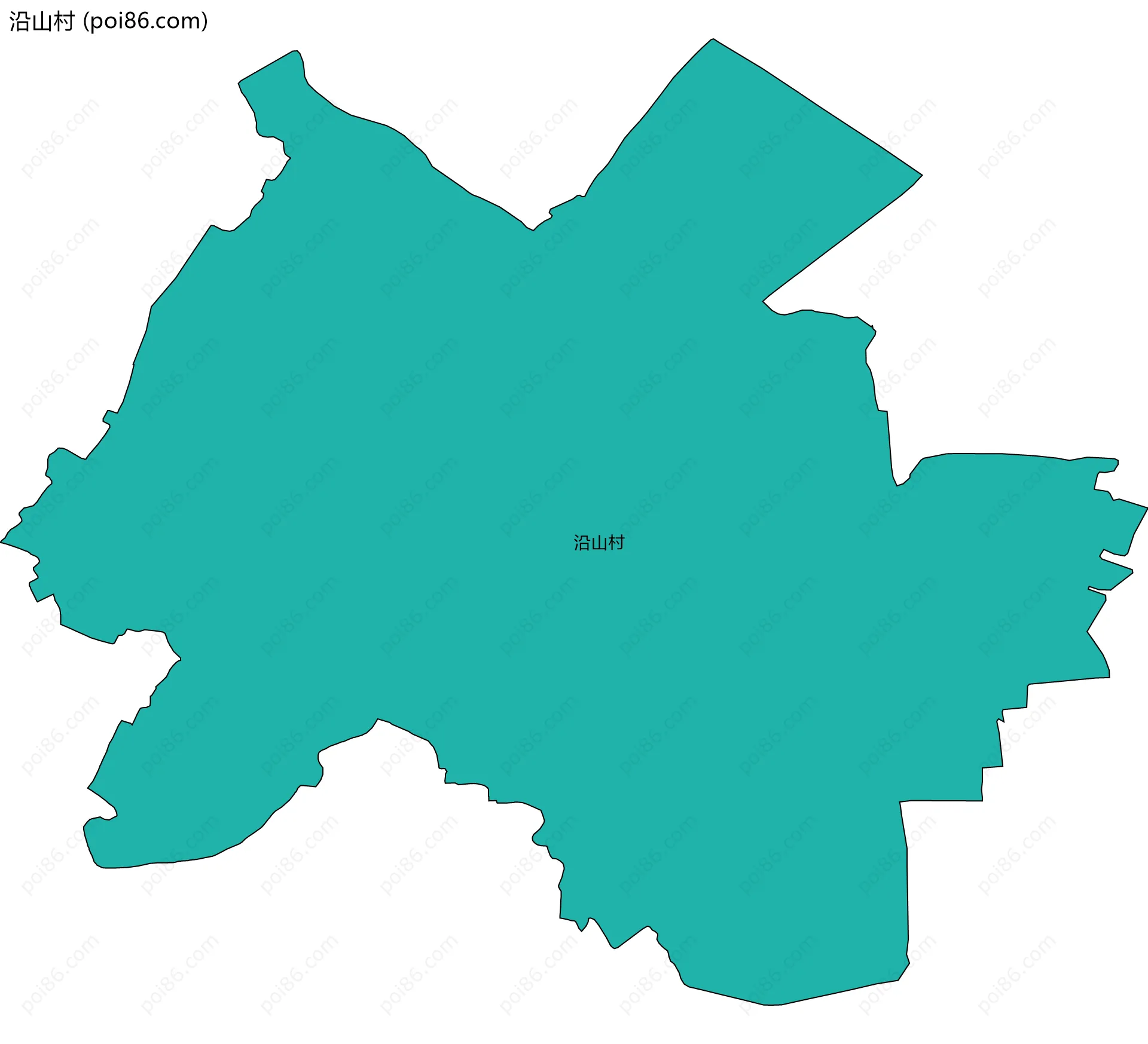 沿山村边界地图