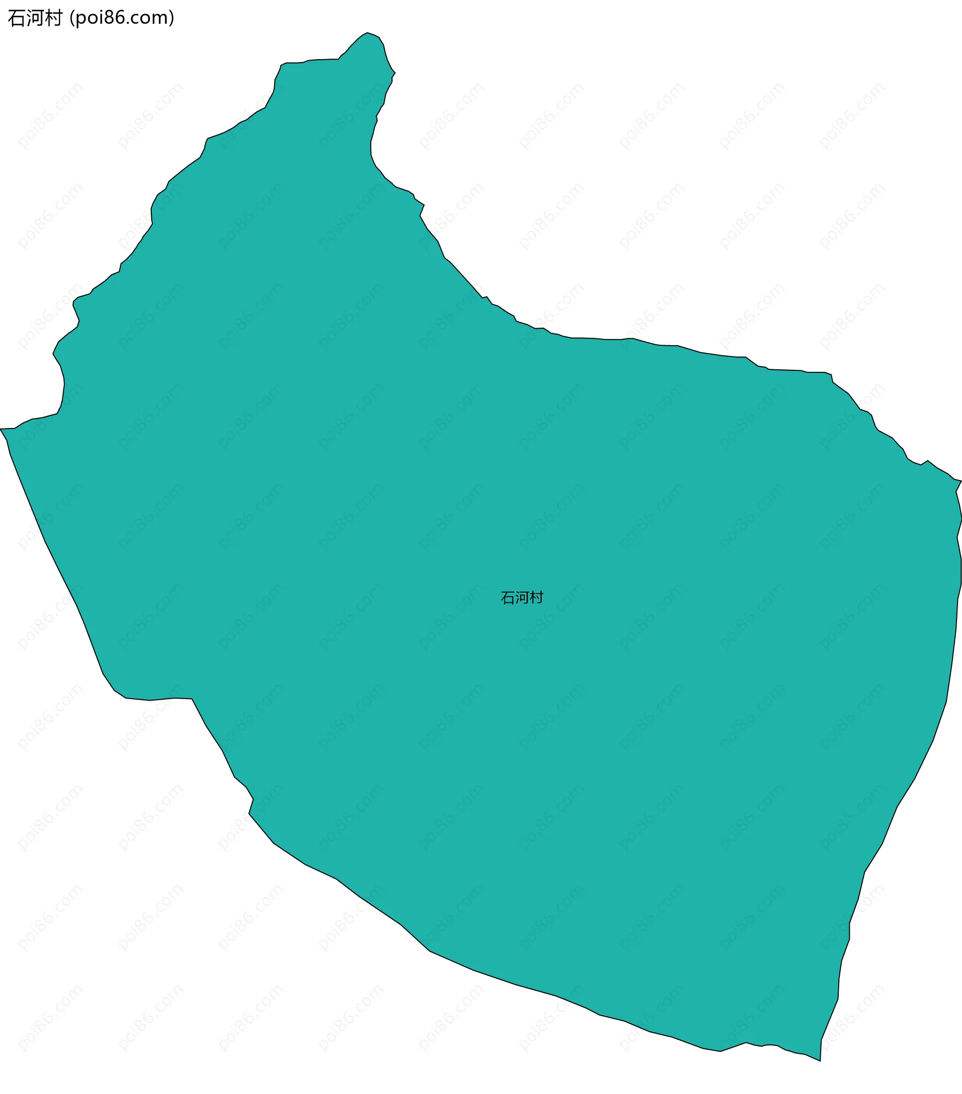 石河村边界地图