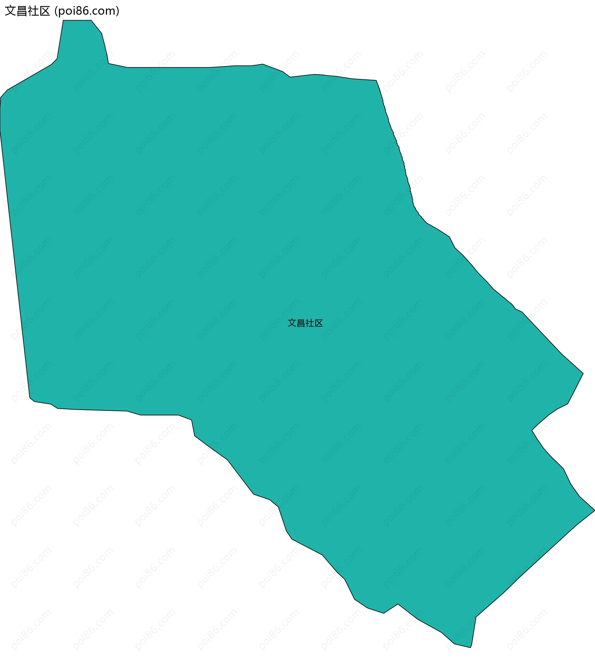 文昌社区边界地图
