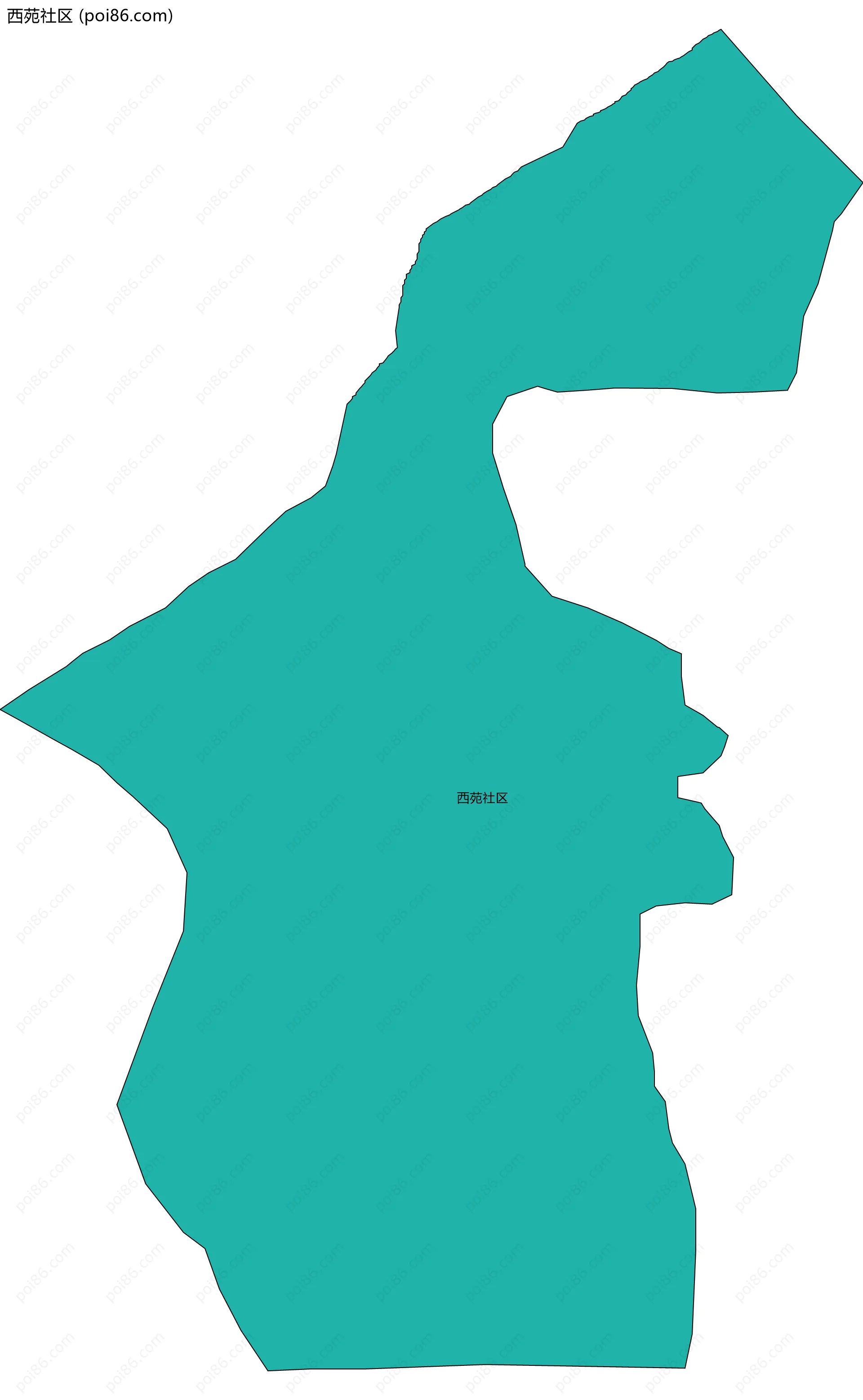 西苑社区边界地图