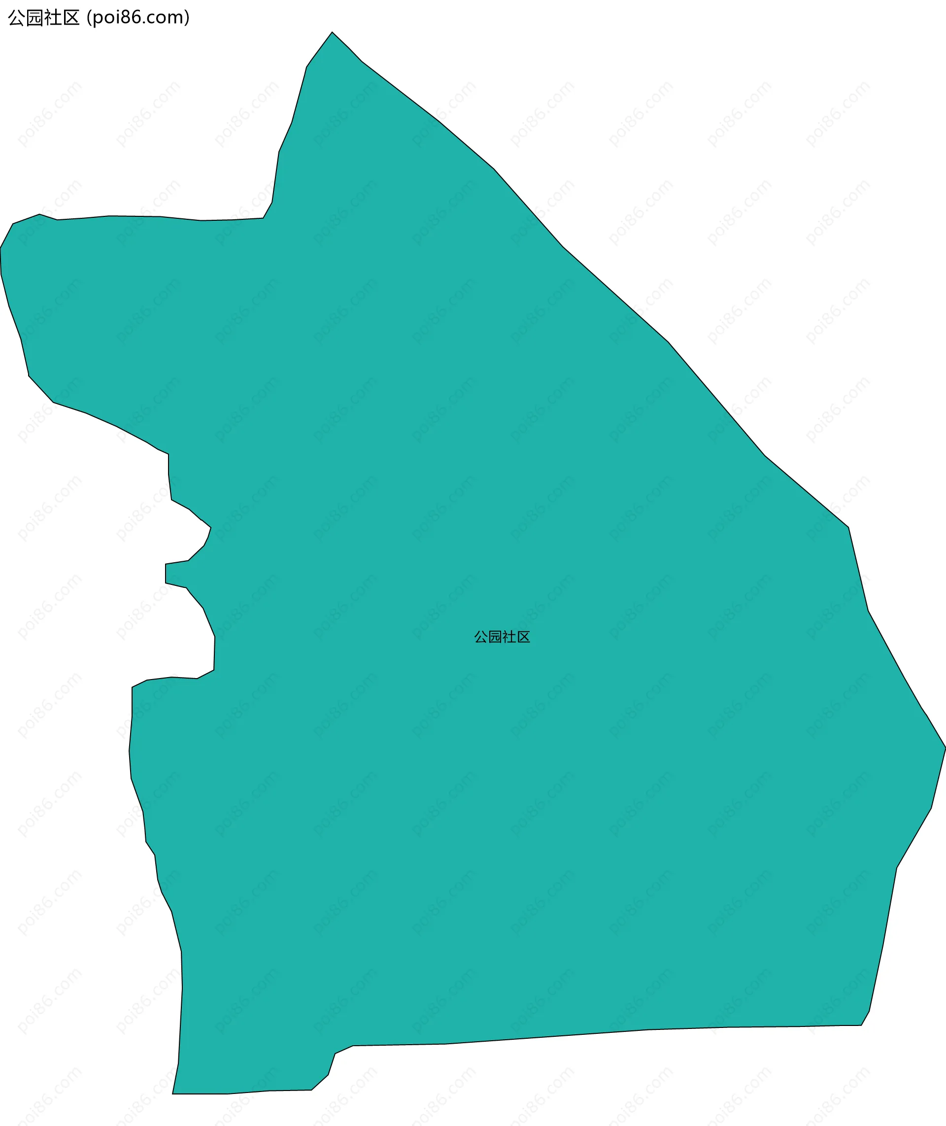 公园社区边界地图