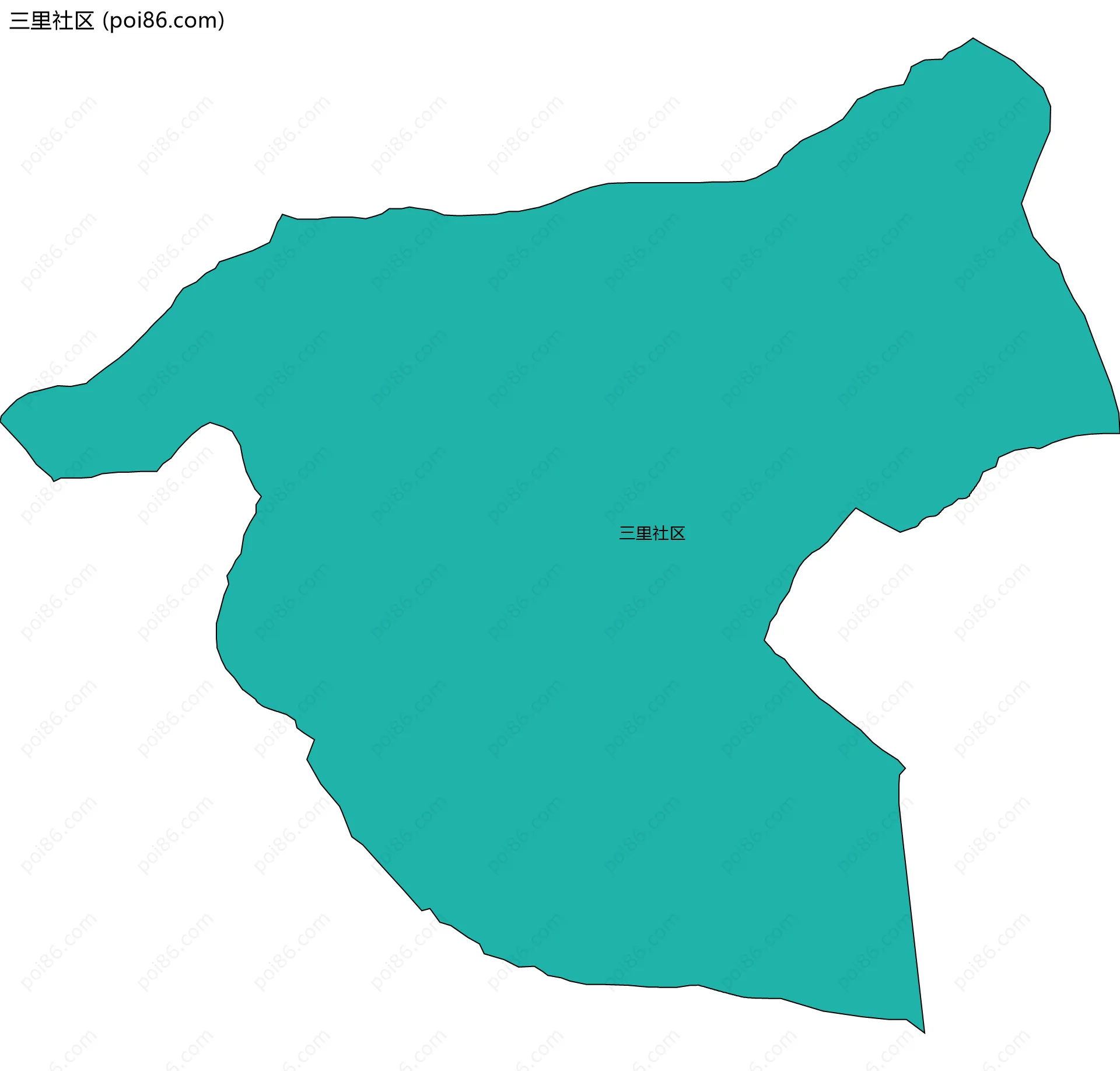 三里社区边界地图