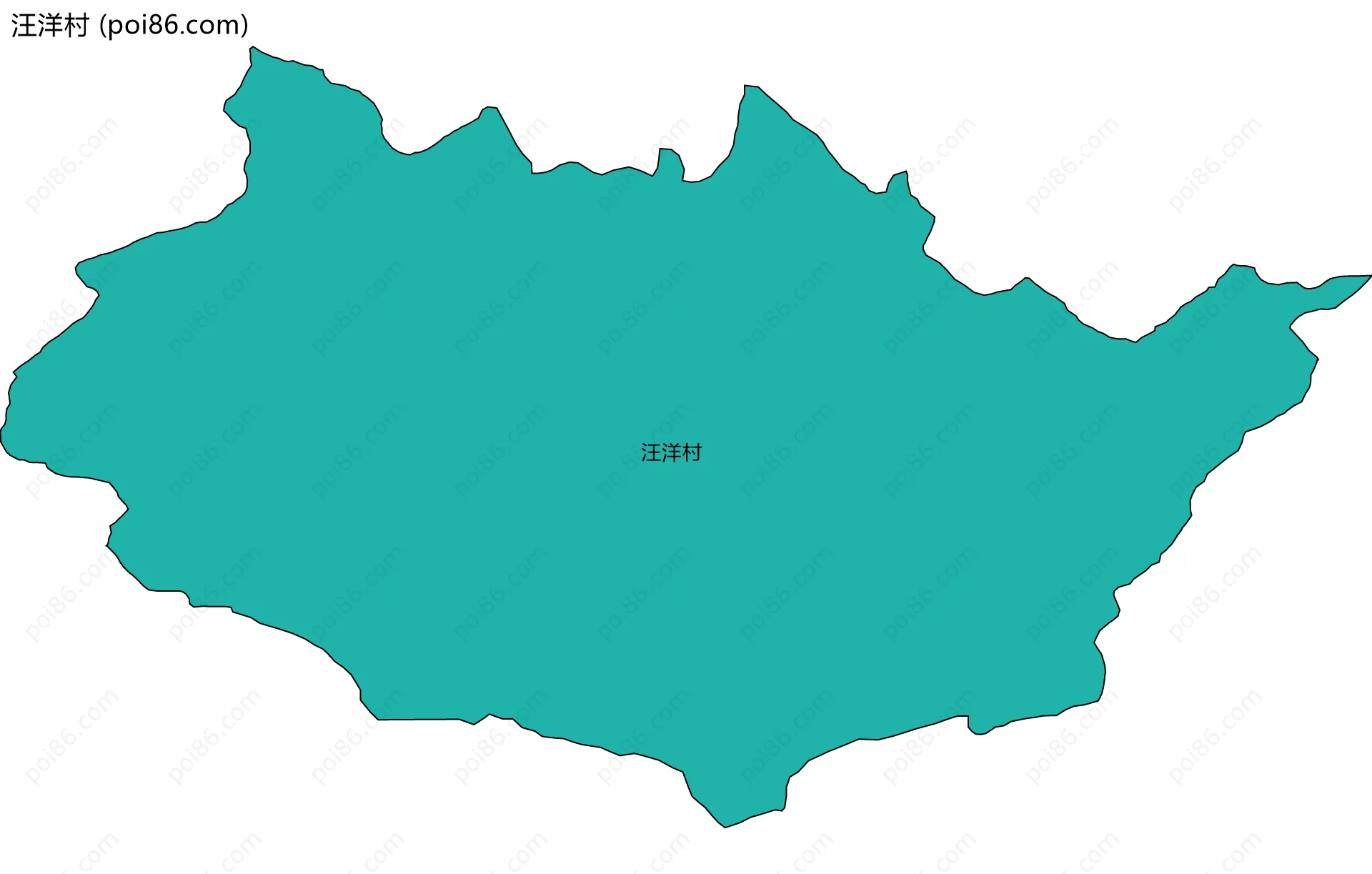 汪洋村边界地图