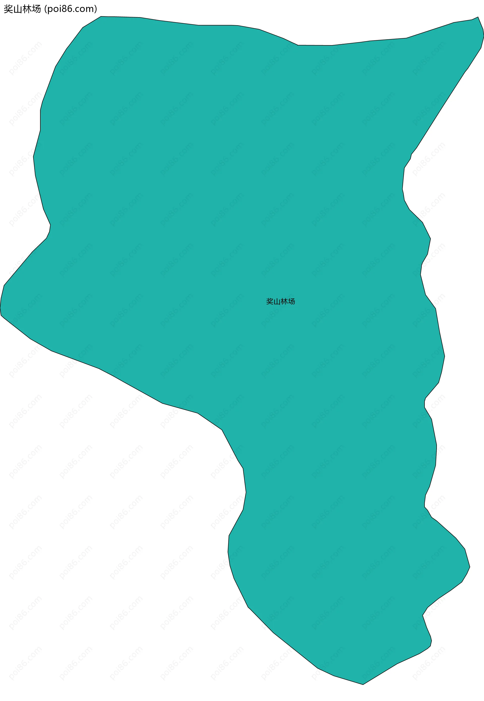 奖山林场边界地图