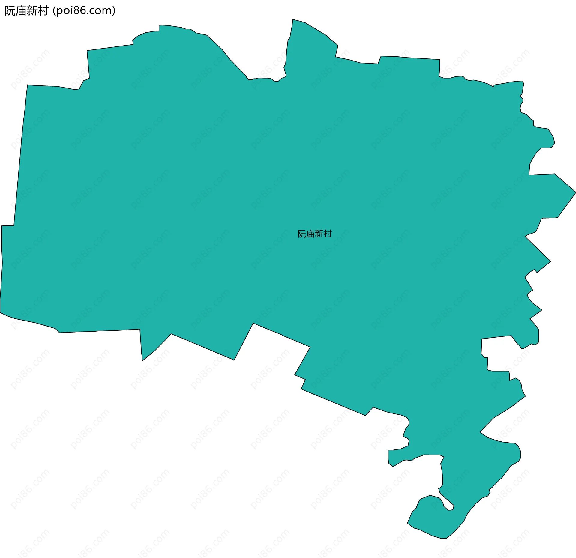 阮庙新村边界地图