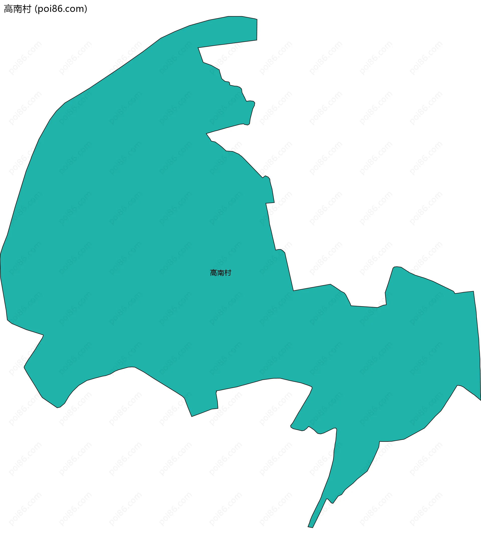 高南村边界地图