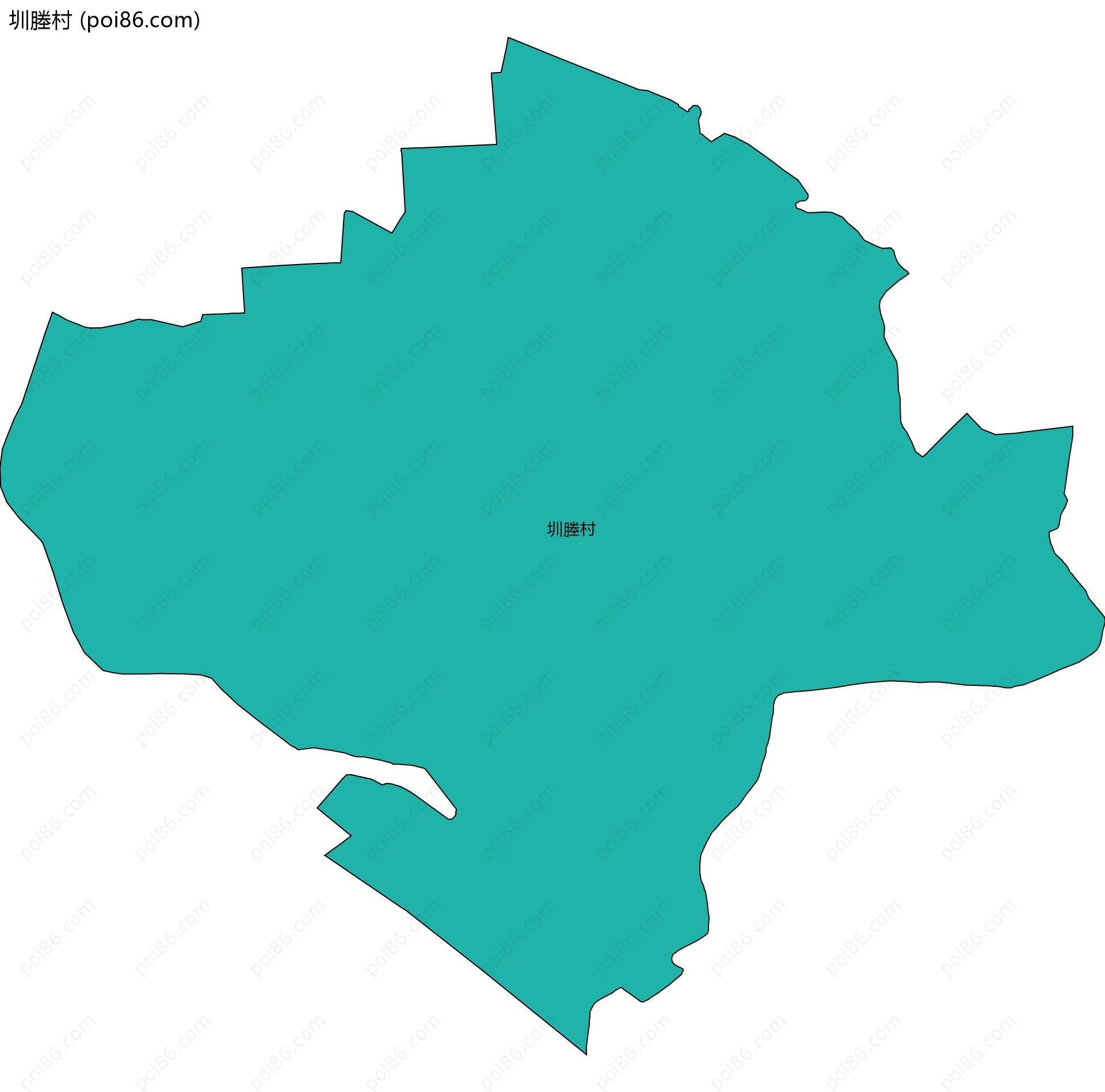 圳塍村边界地图