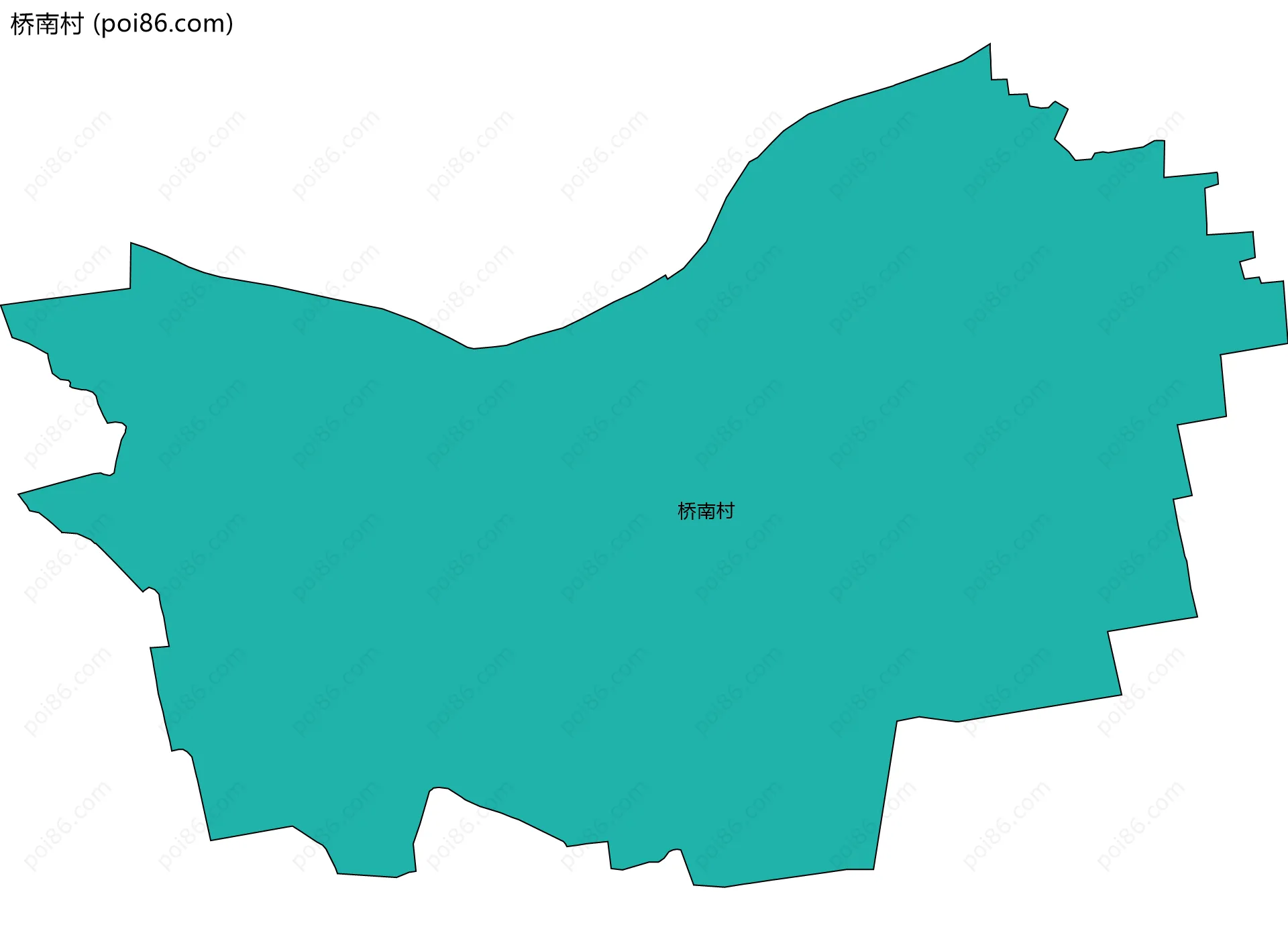 桥南村边界地图