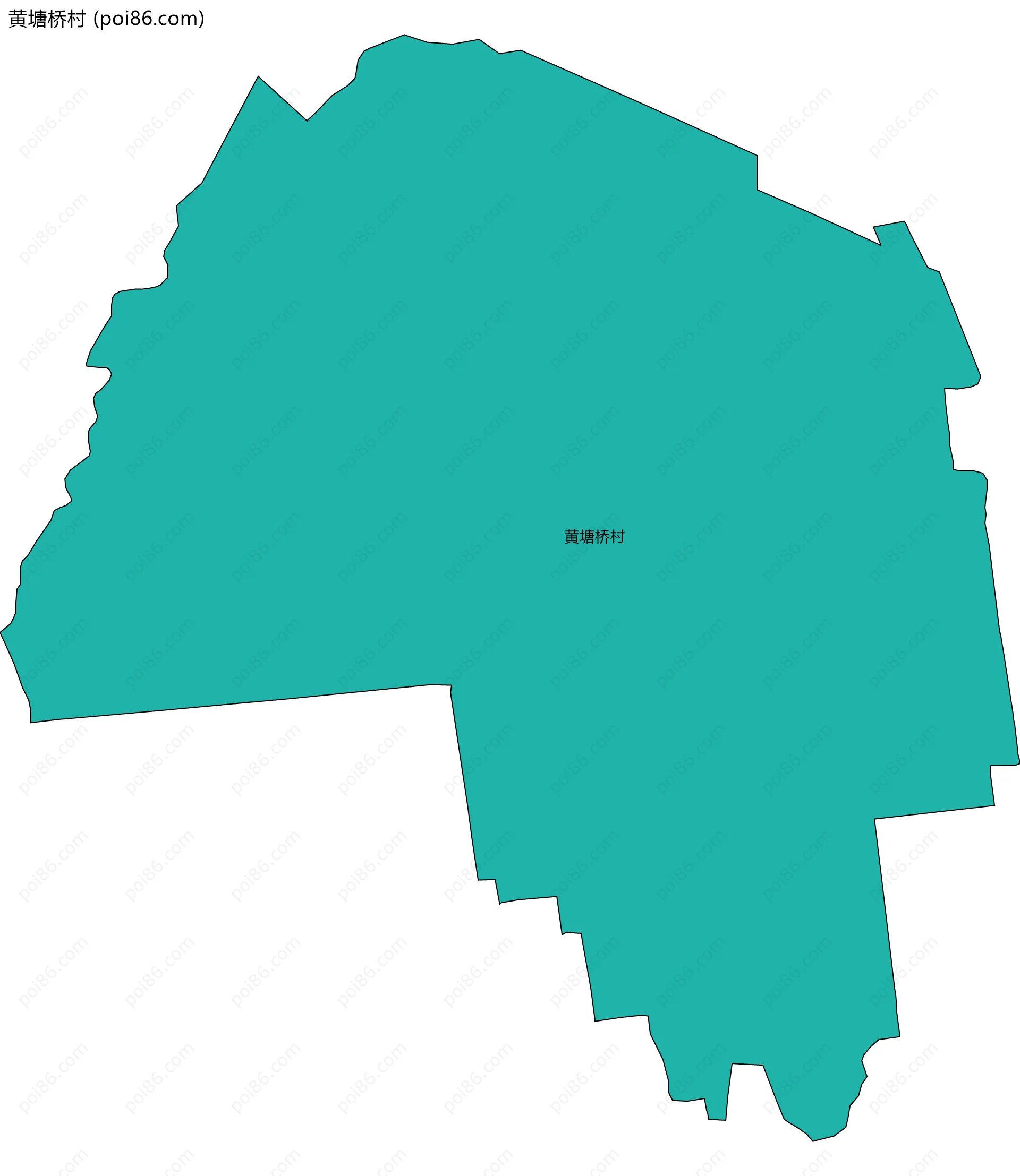黄塘桥村边界地图