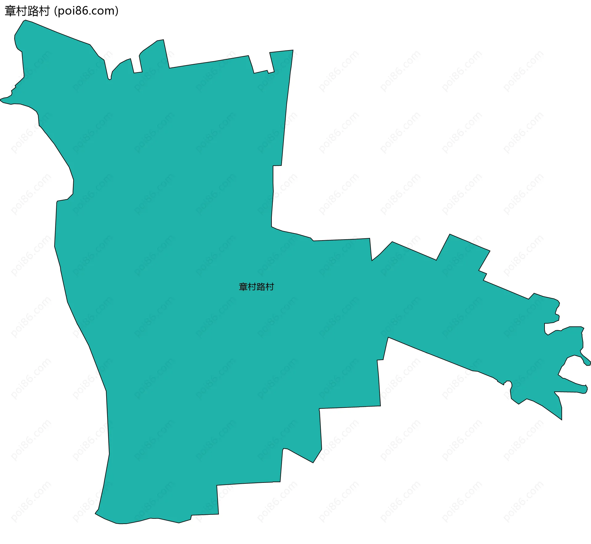 章村路村边界地图