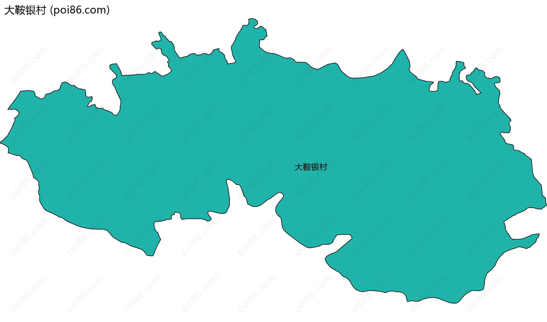 大鞍银村边界地图