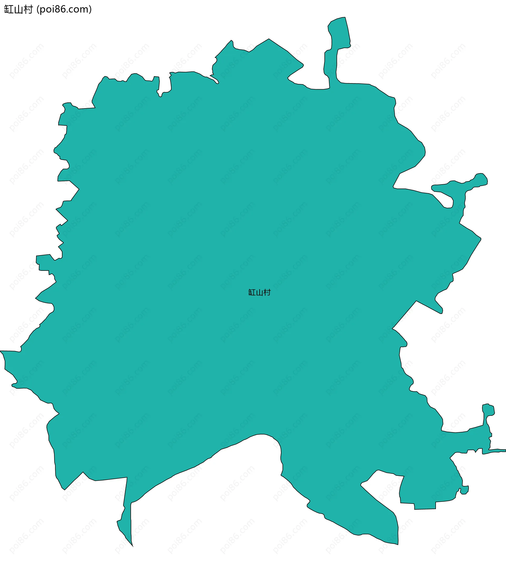 缸山村边界地图