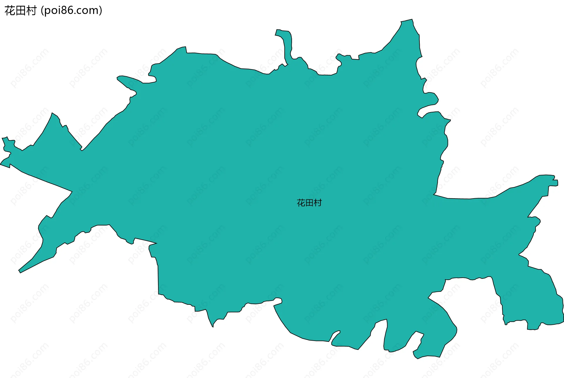 花田村边界地图