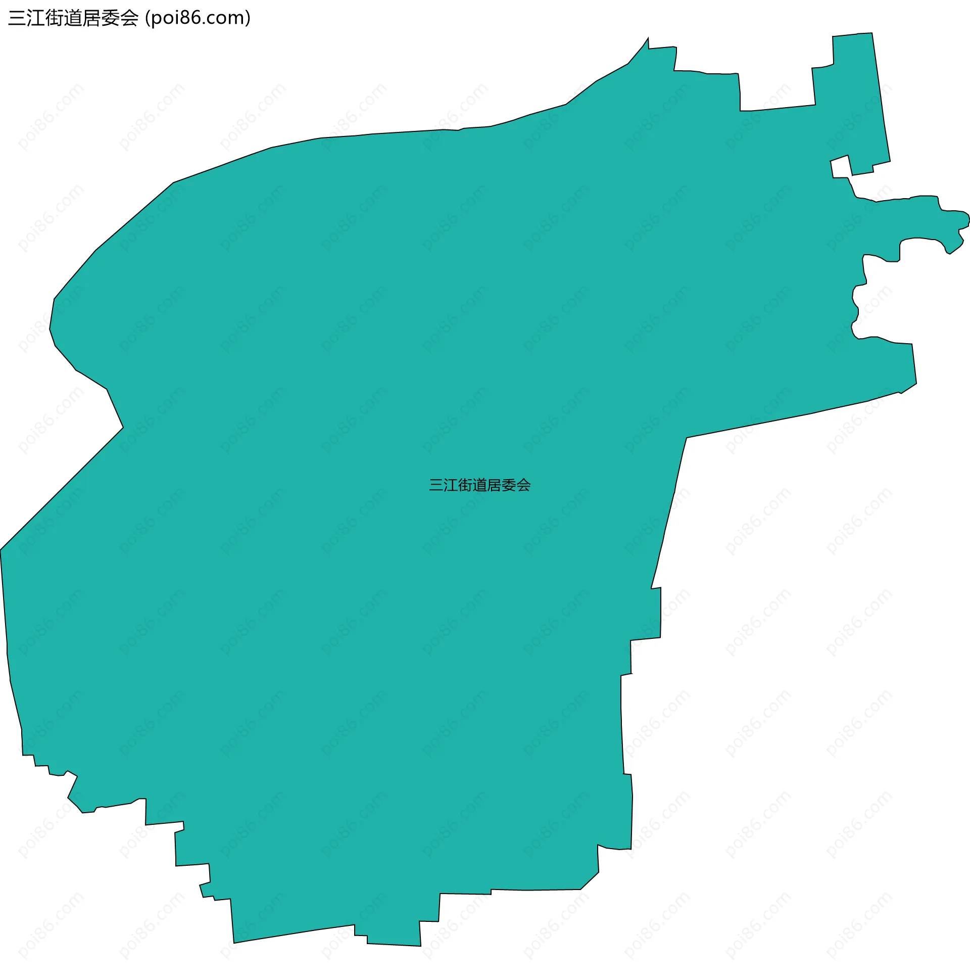 三江街道居委会边界地图