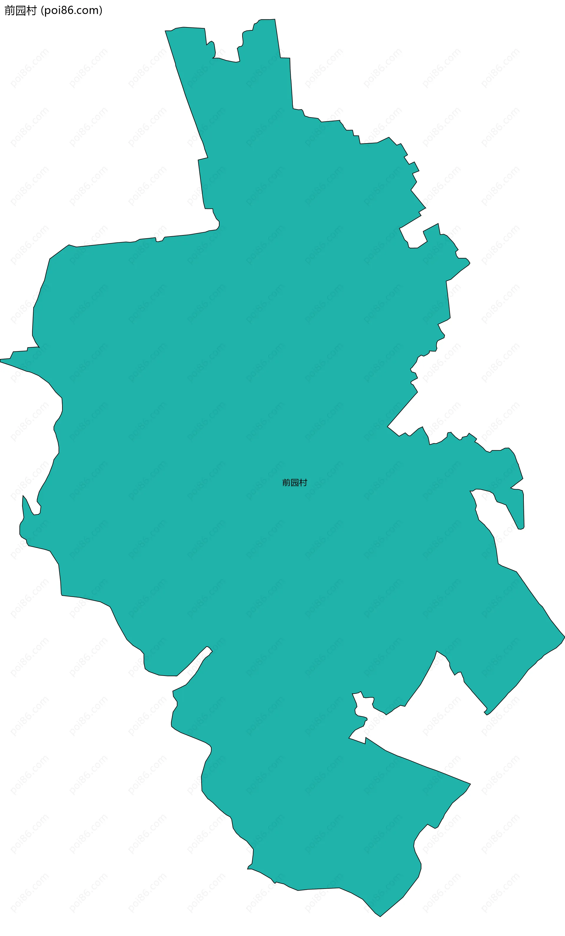 前园村边界地图