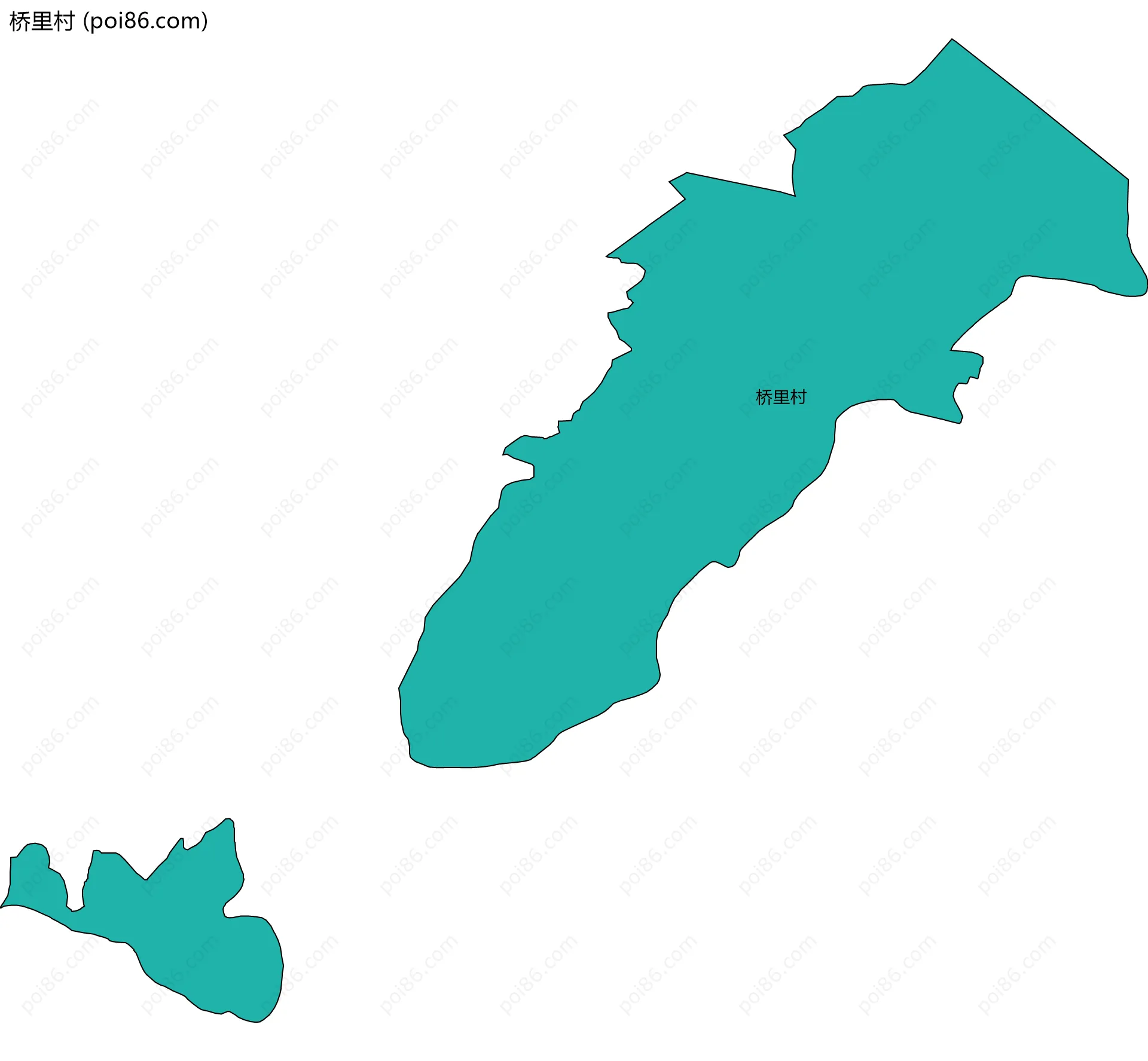 桥里村边界地图