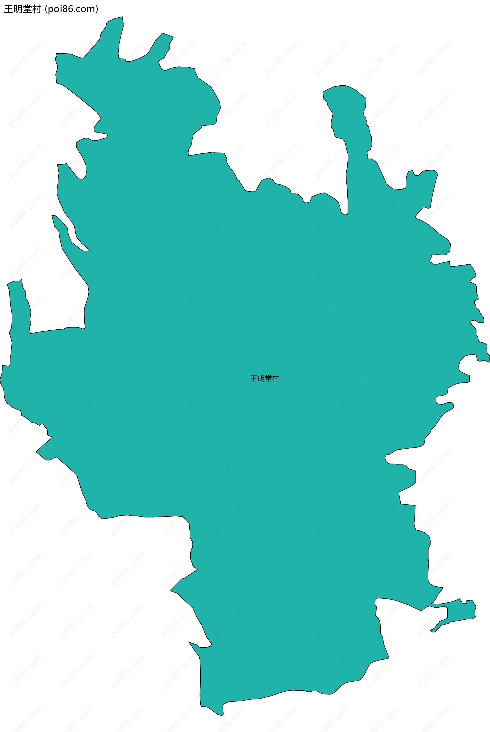 王明堂村边界地图