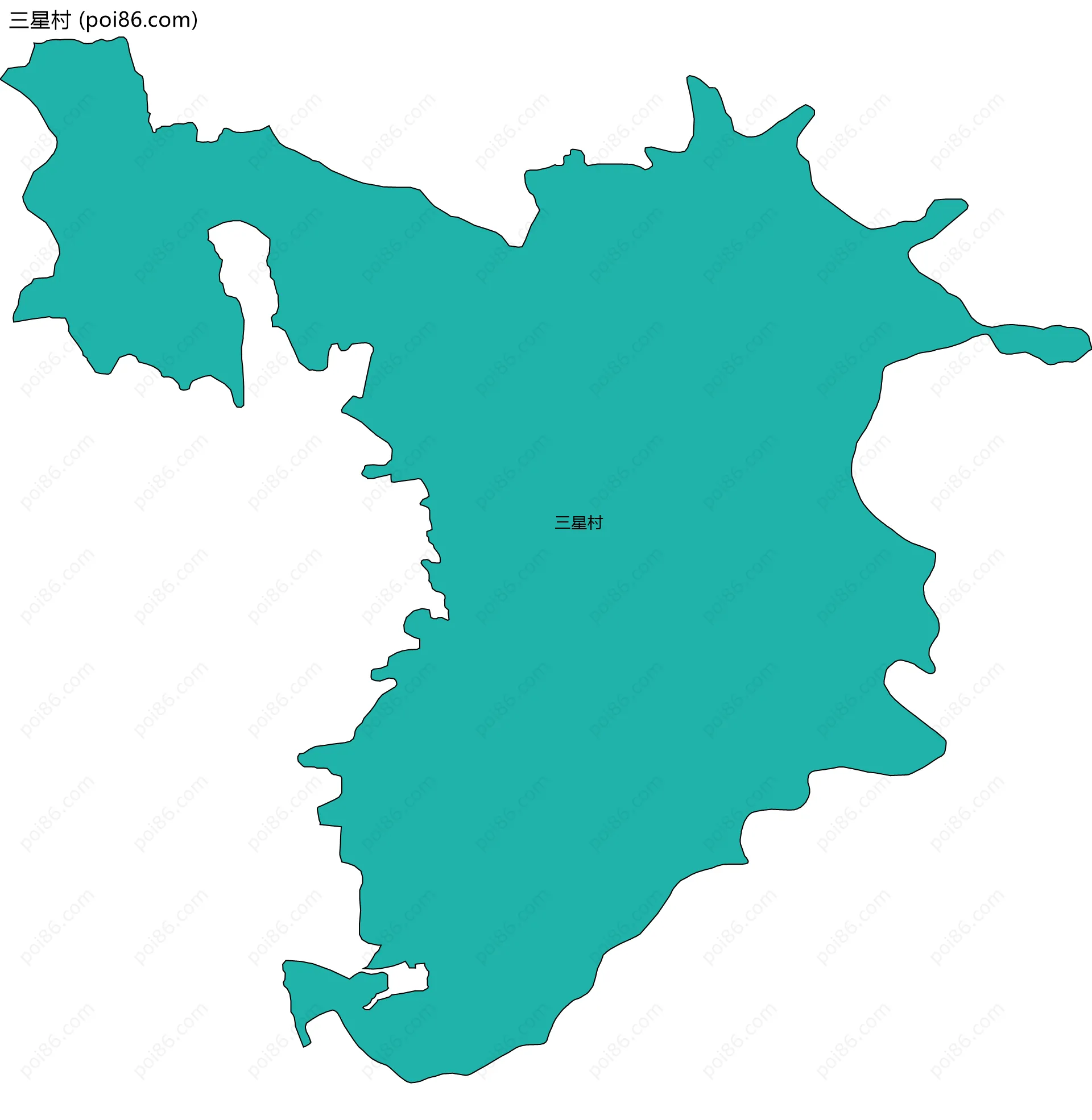 三星村边界地图