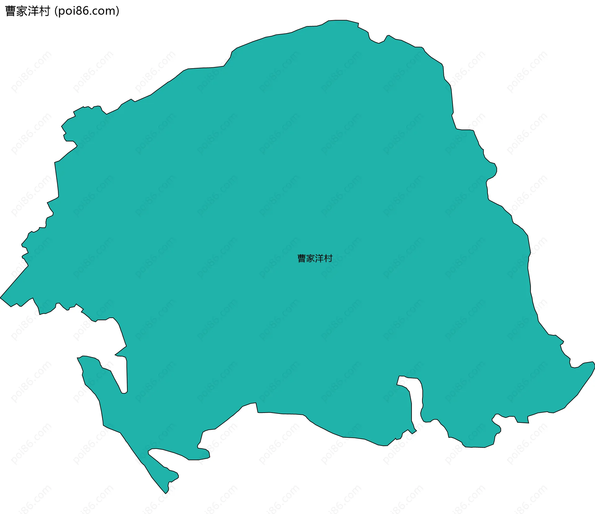 曹家洋村边界地图