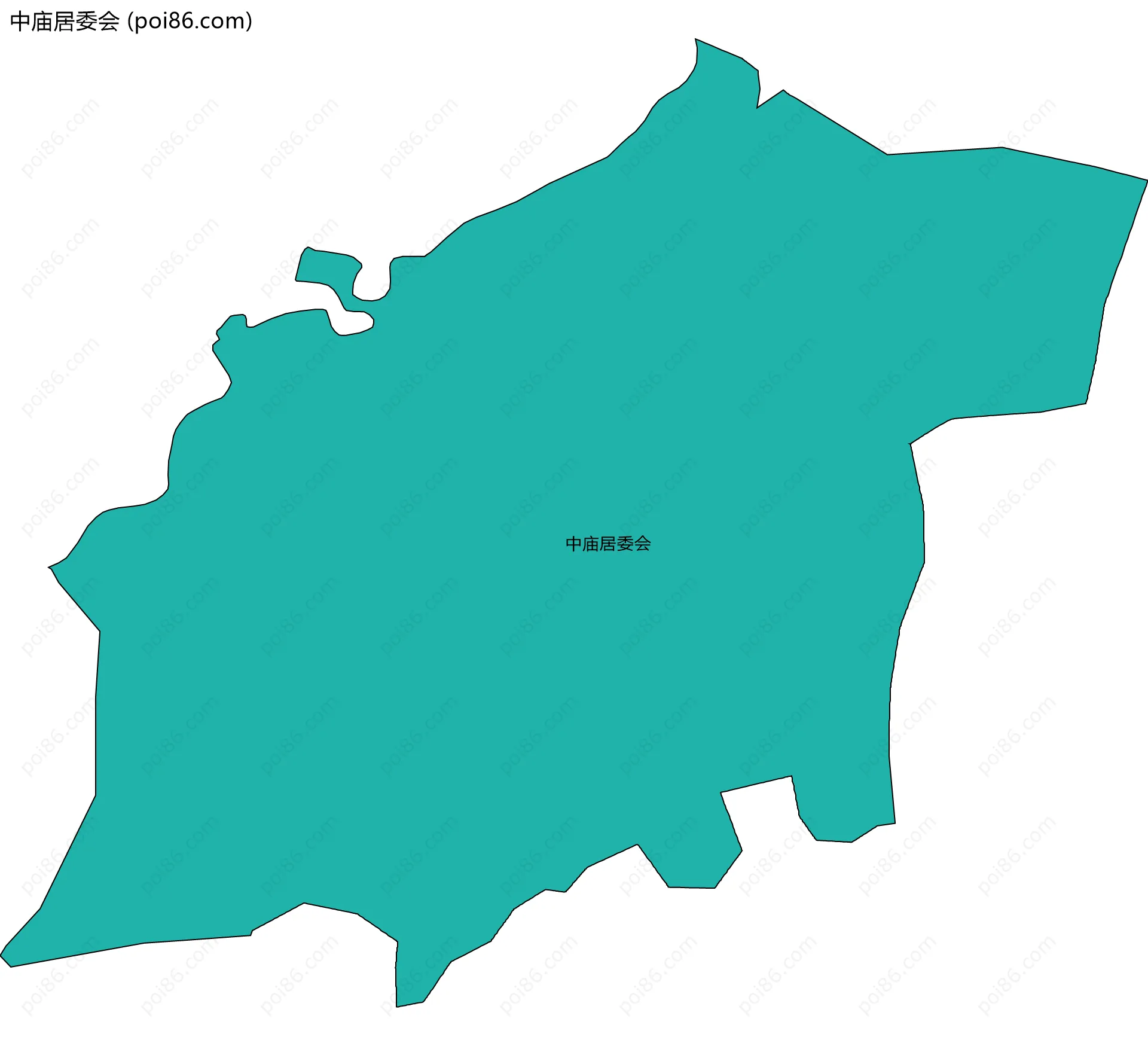 中庙居委会边界地图