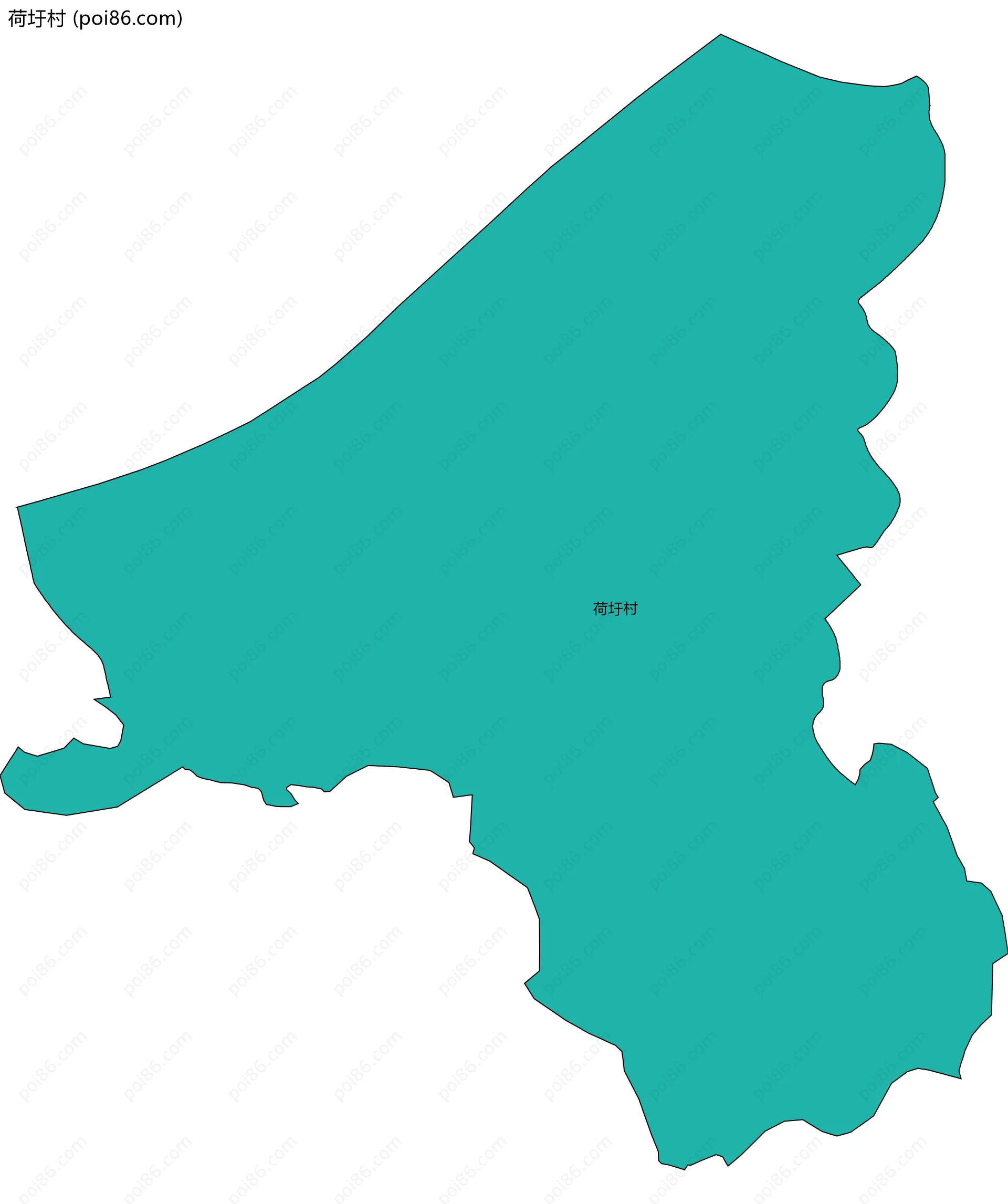 荷圩村边界地图