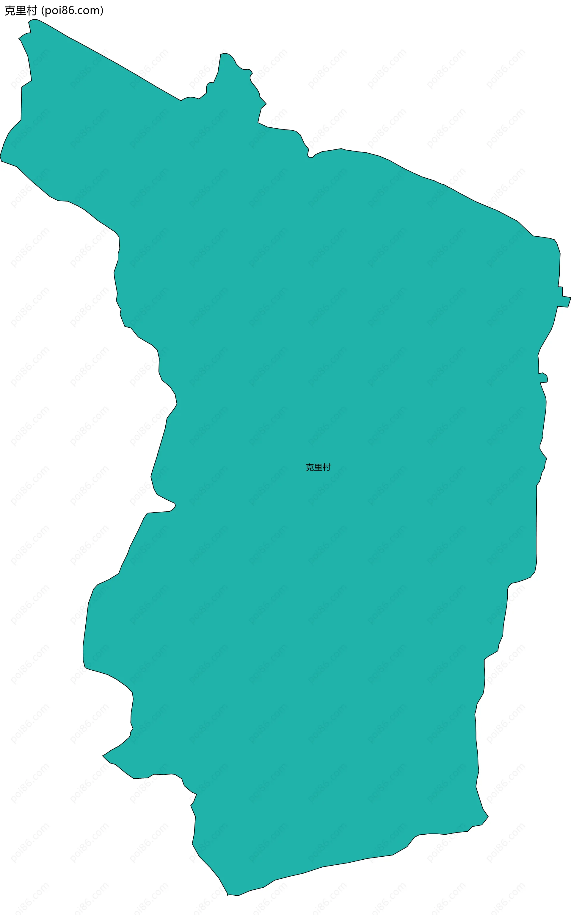 克里村边界地图