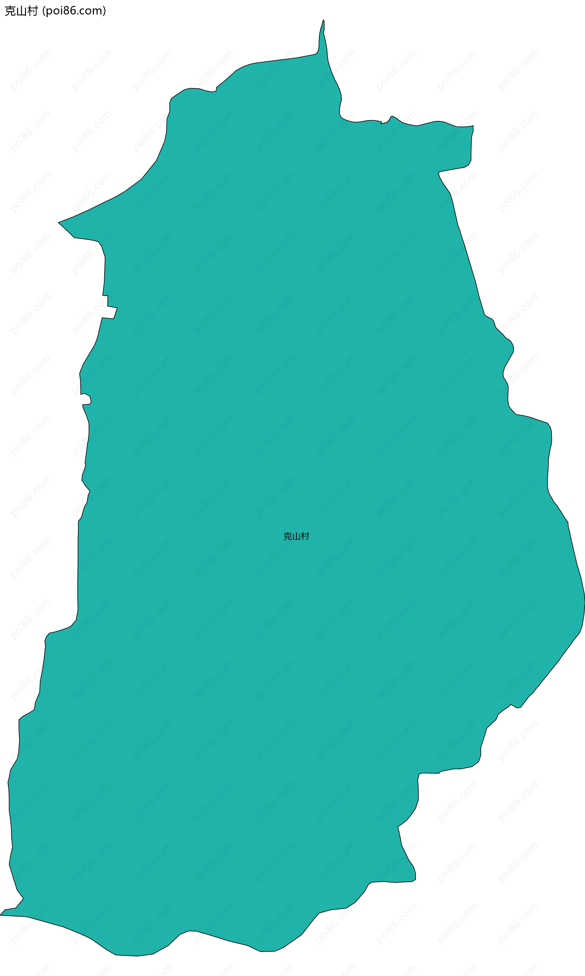 克山村边界地图