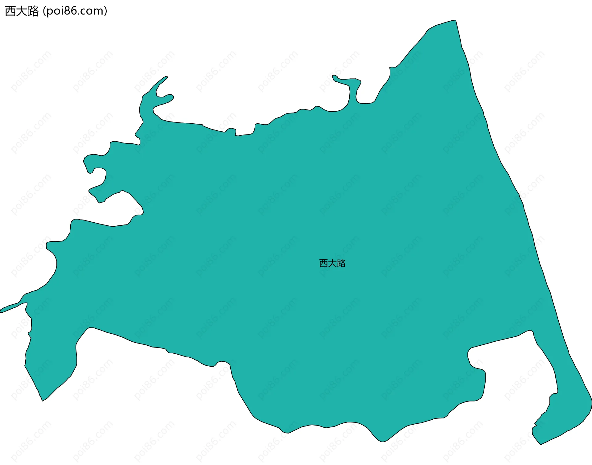 西大路边界地图