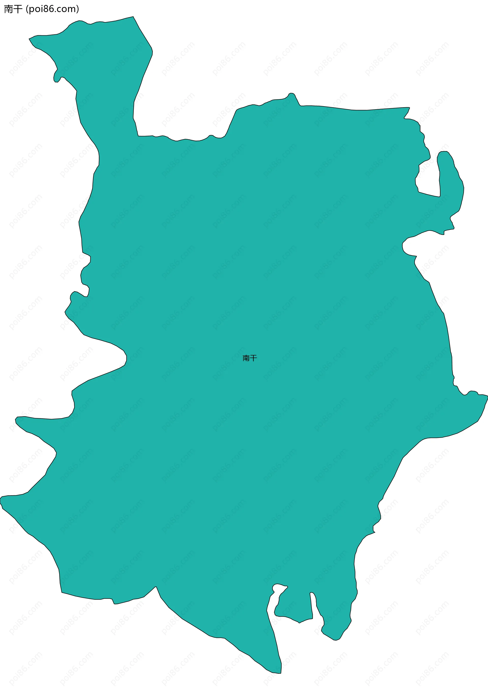 南干边界地图