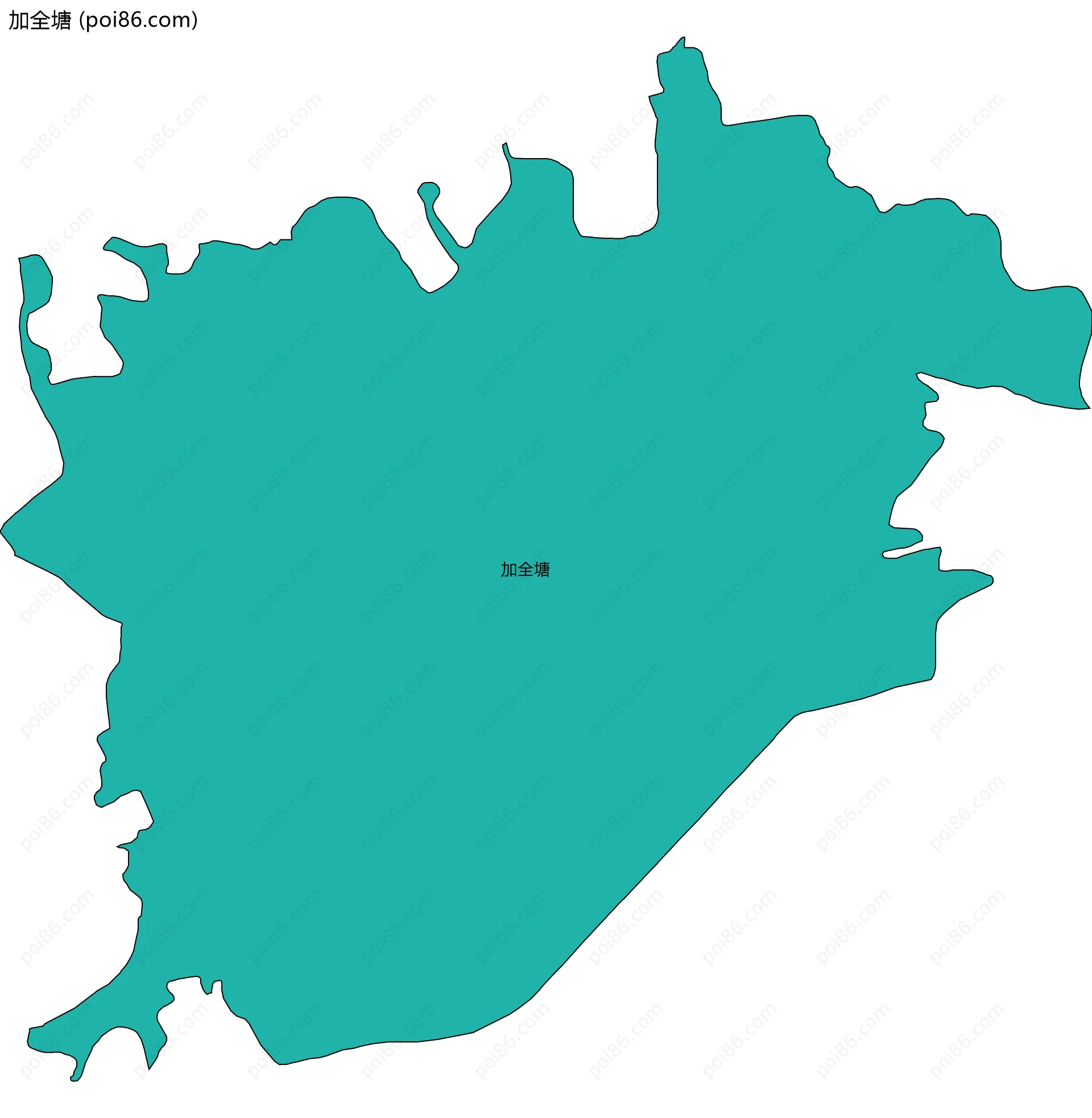 加全塘边界地图