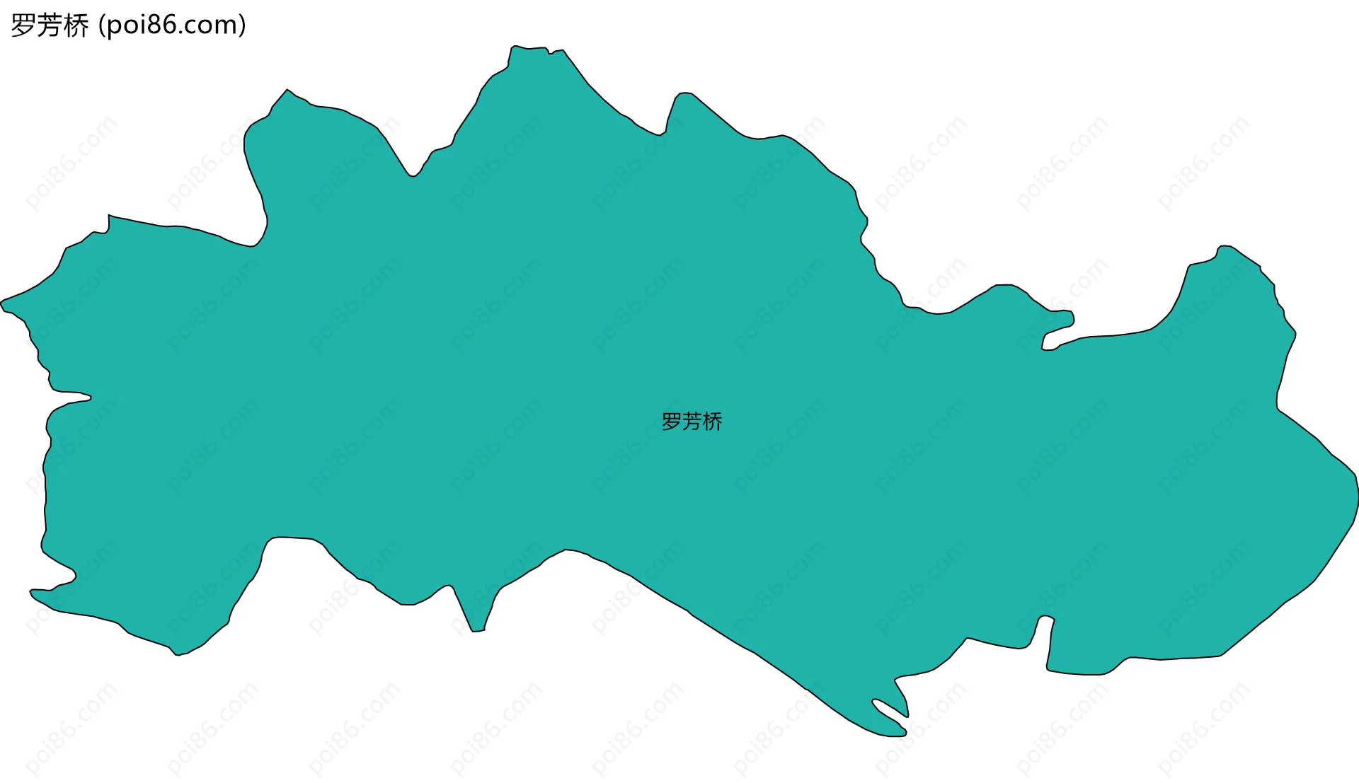 罗芳桥边界地图