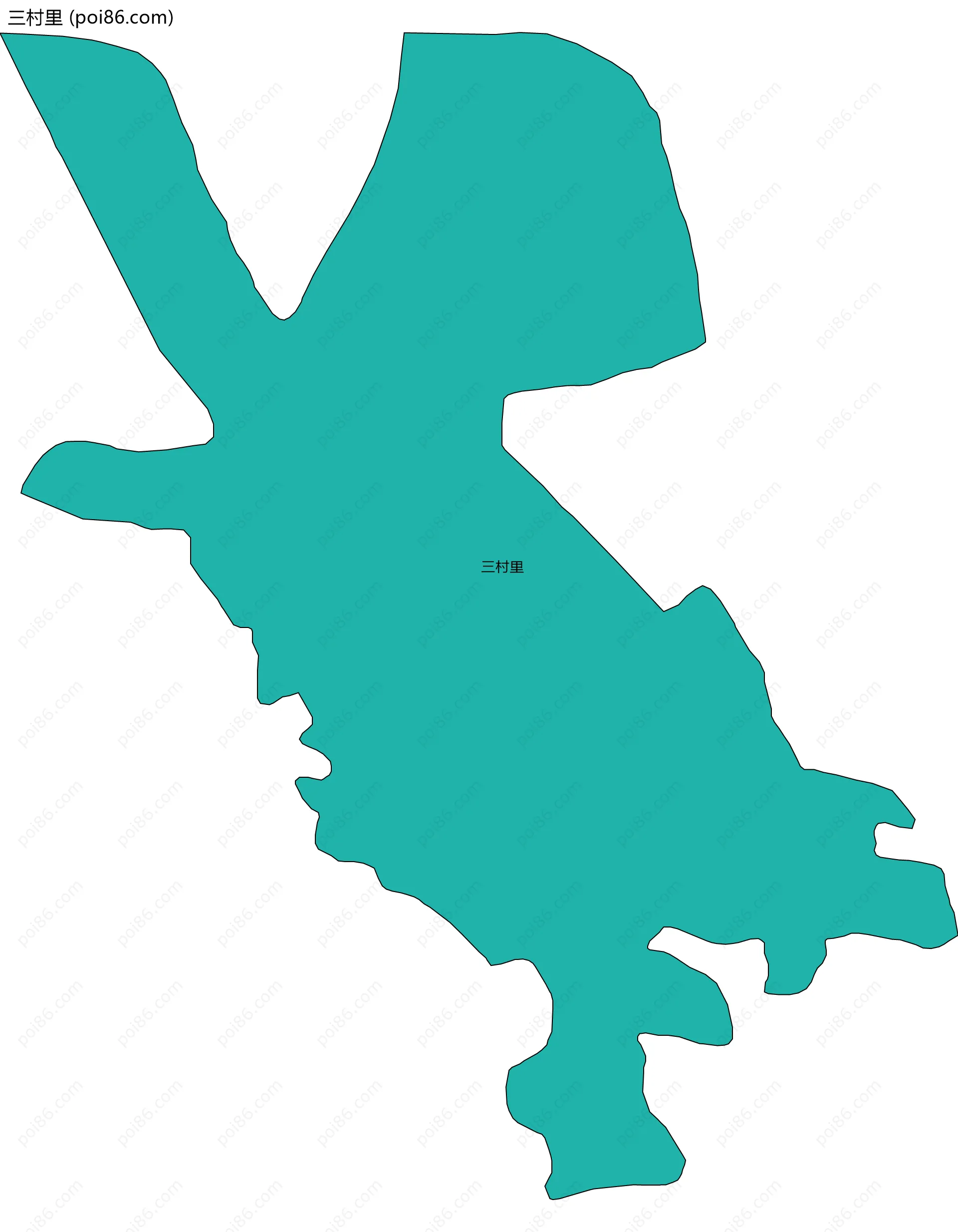 三村里边界地图