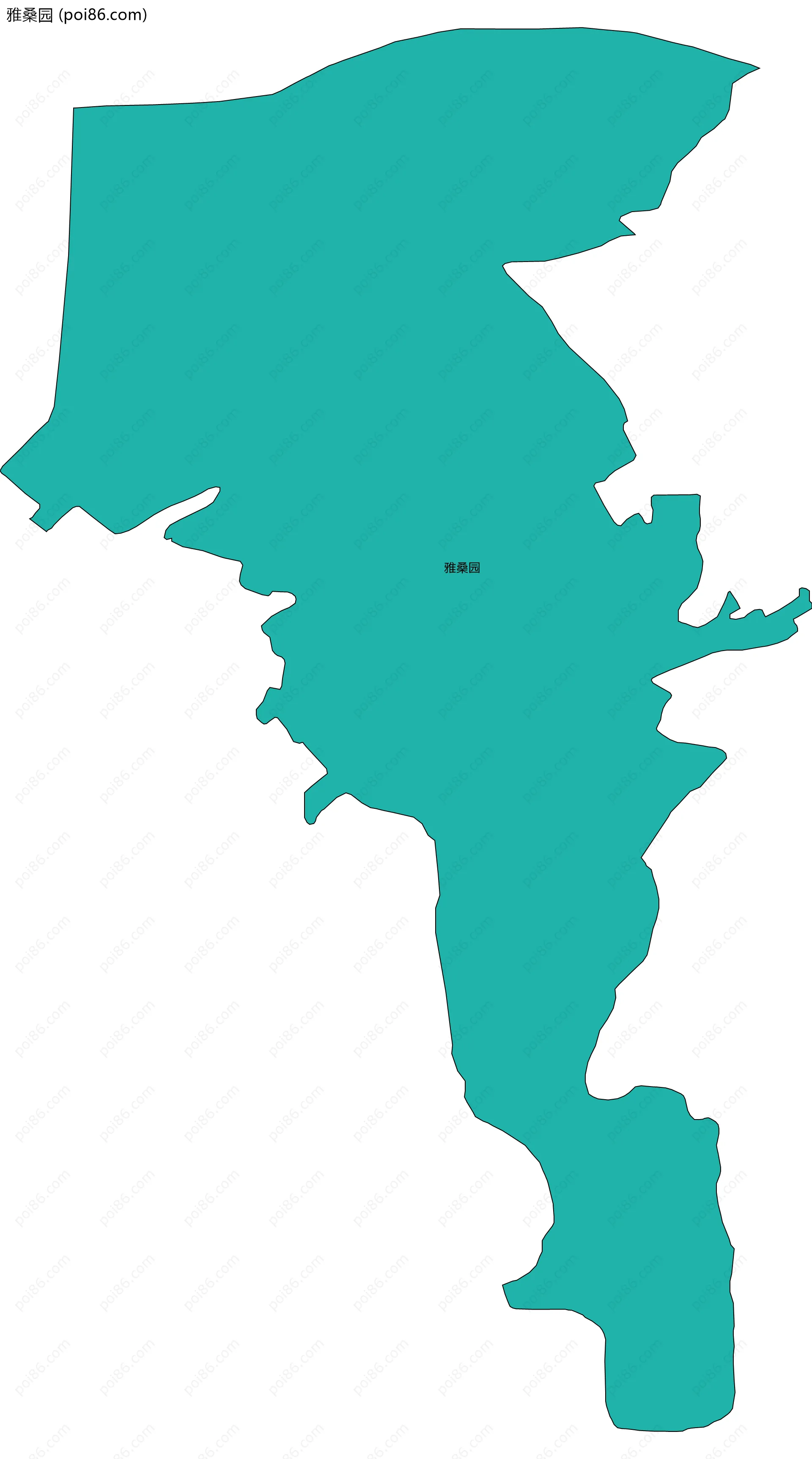 雅桑园边界地图